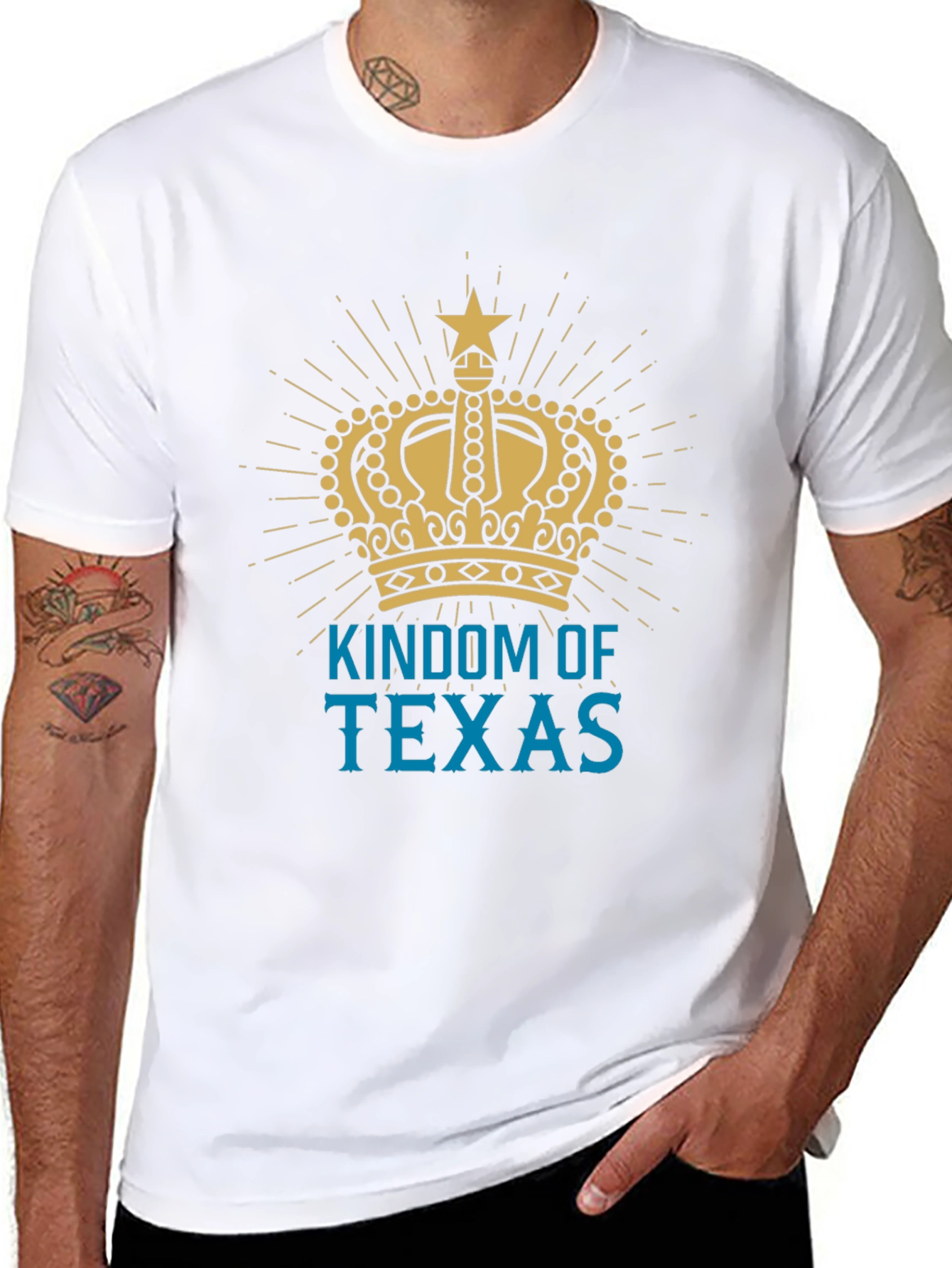 Kingdom of Texas Graphic Tee - Mens Black T-Shirt