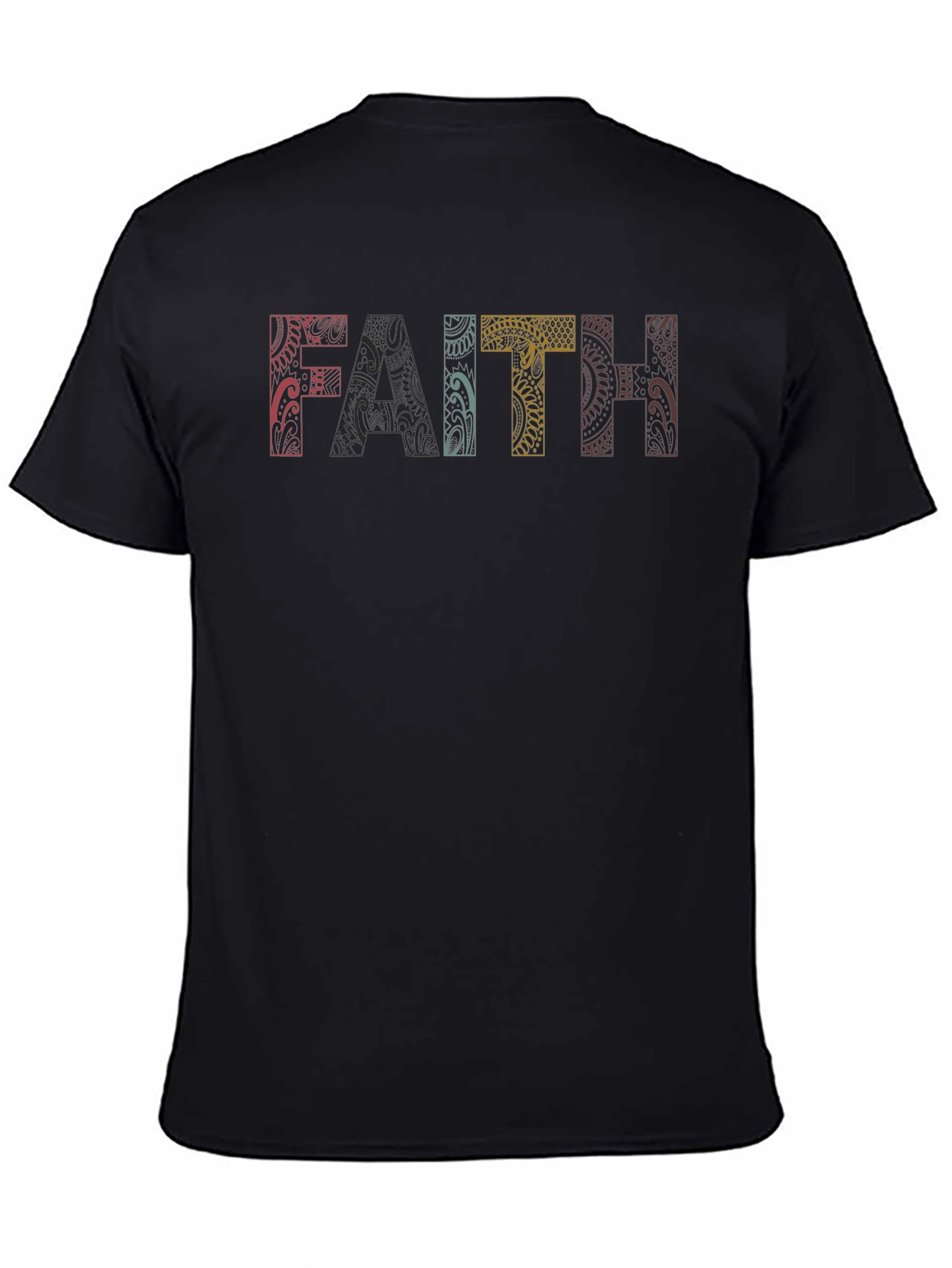 Faith Graphic Print Black T-Shirt