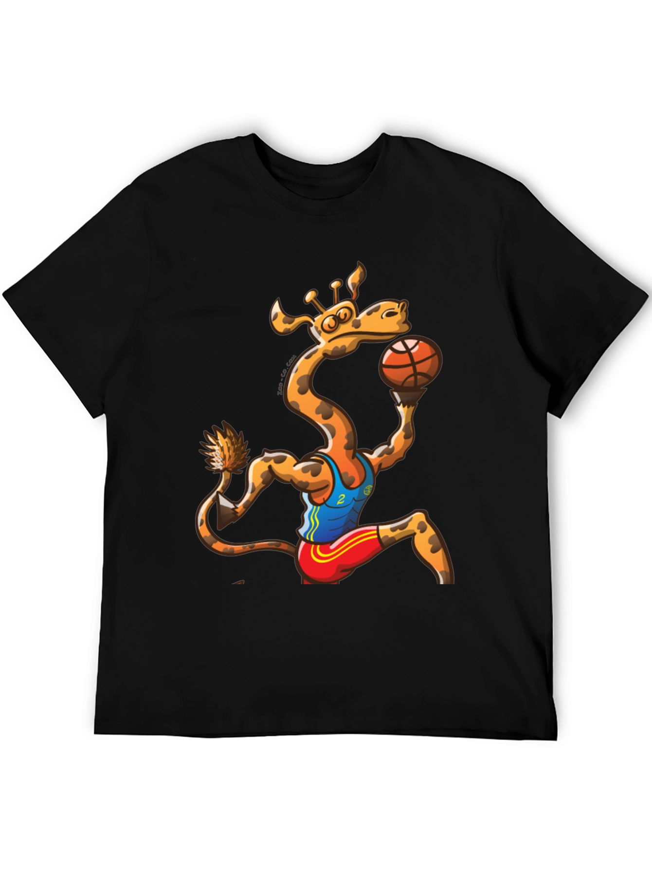 Giraffe Basketball Player Graphic T-Shirt