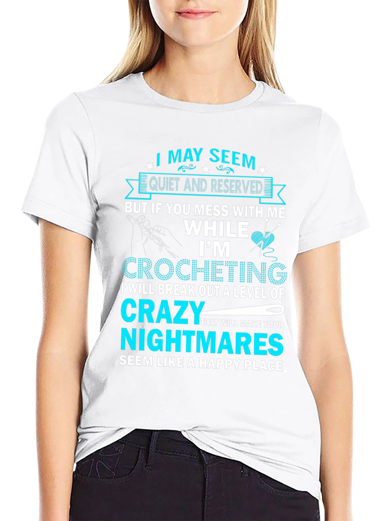 Im Crocheting T-Shirt - Crazy Level Warning