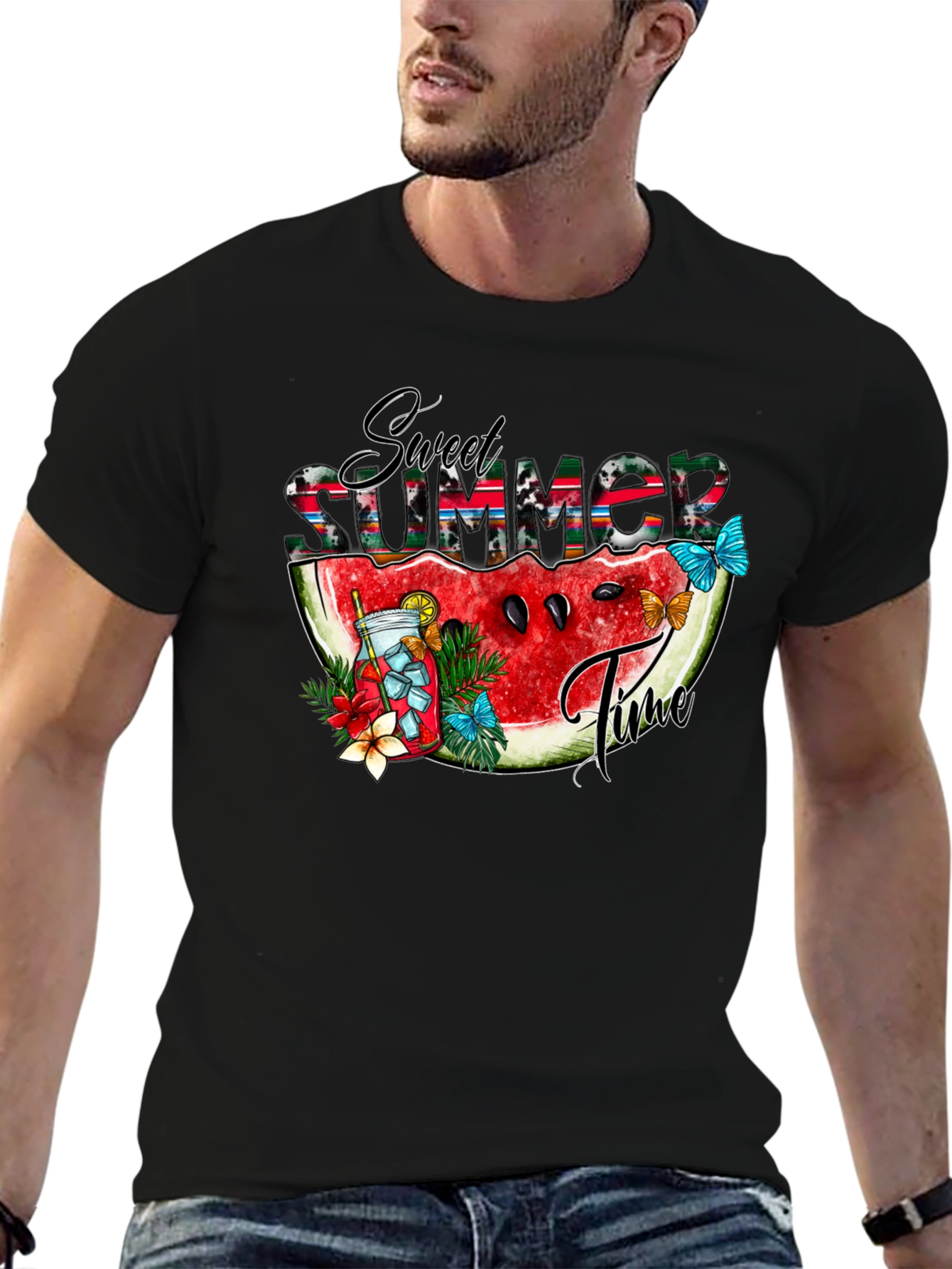 Sweet Summer Time Watermelon Graphic T-Shirt