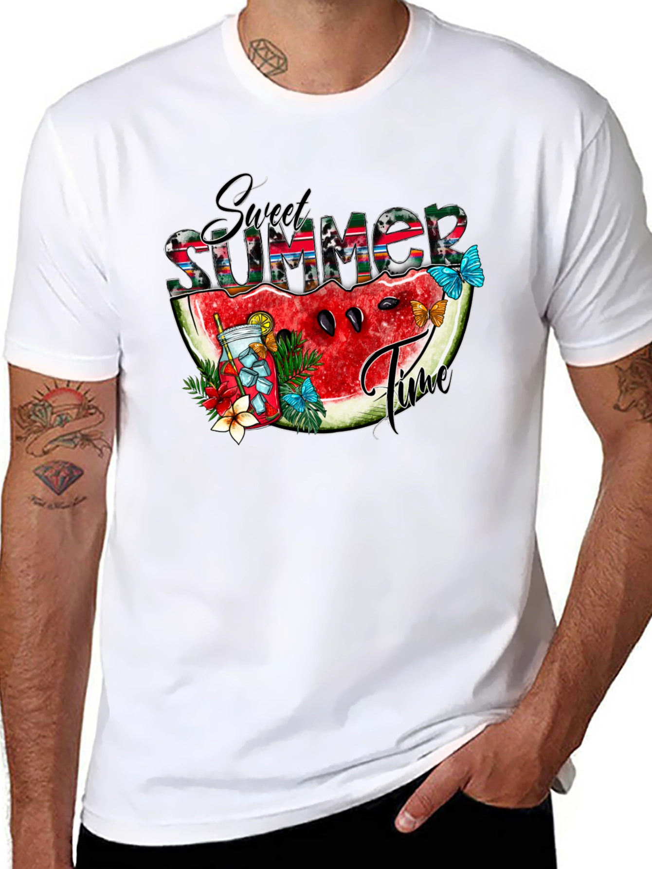 Sweet Summer Time Watermelon Graphic T-Shirt
