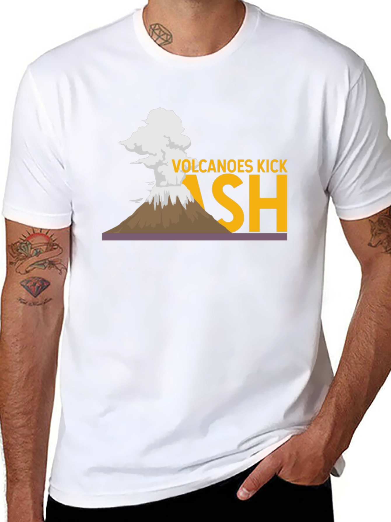 Volcanoes Kick Ash T-Shirt - Cool Graphic Tee