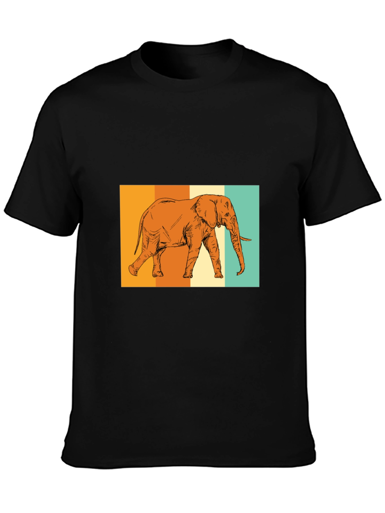Elephant Graphic Tee - Stylish Black T-Shirt