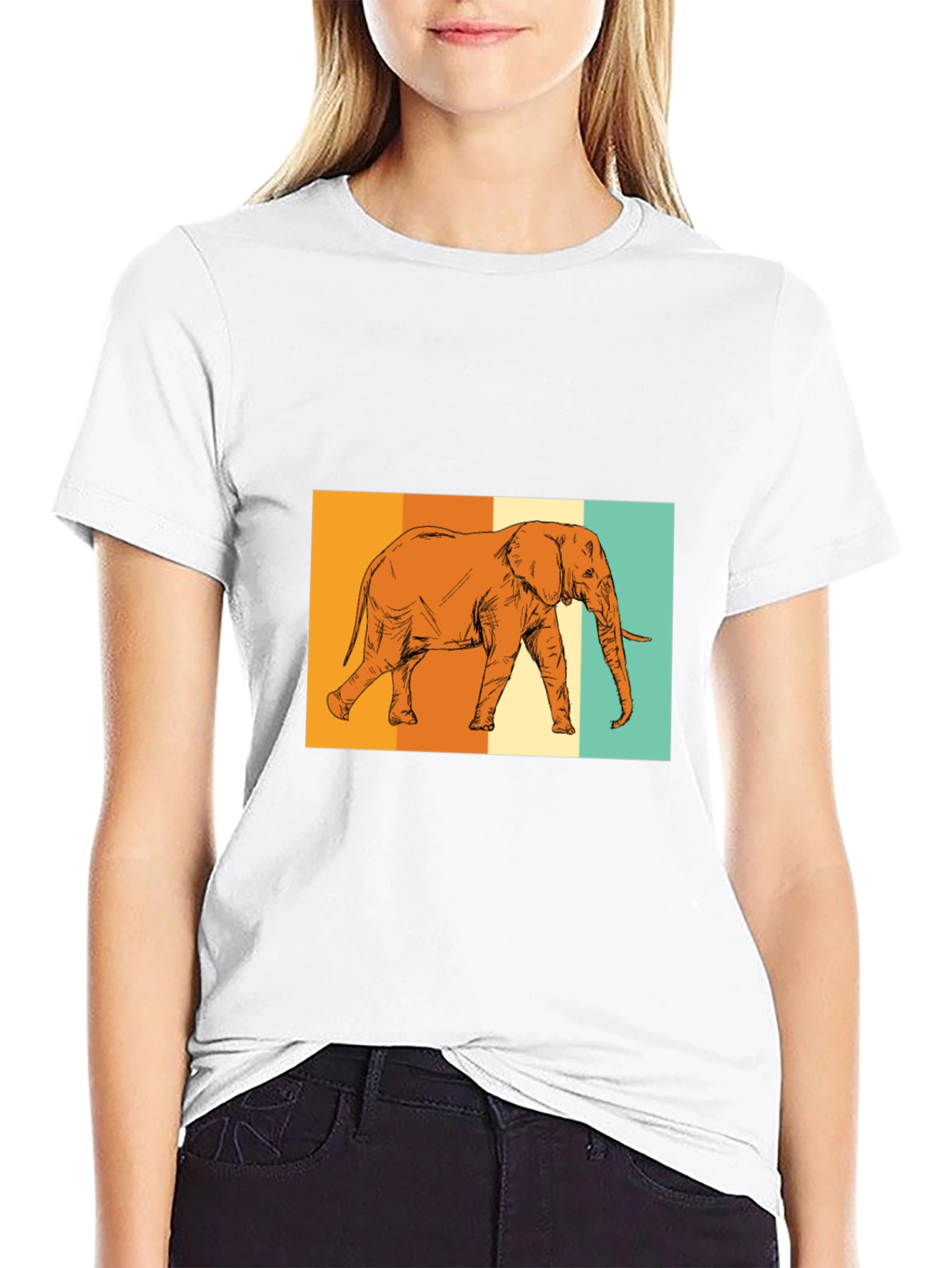 Elephant Graphic Tee - Stylish Black T-Shirt