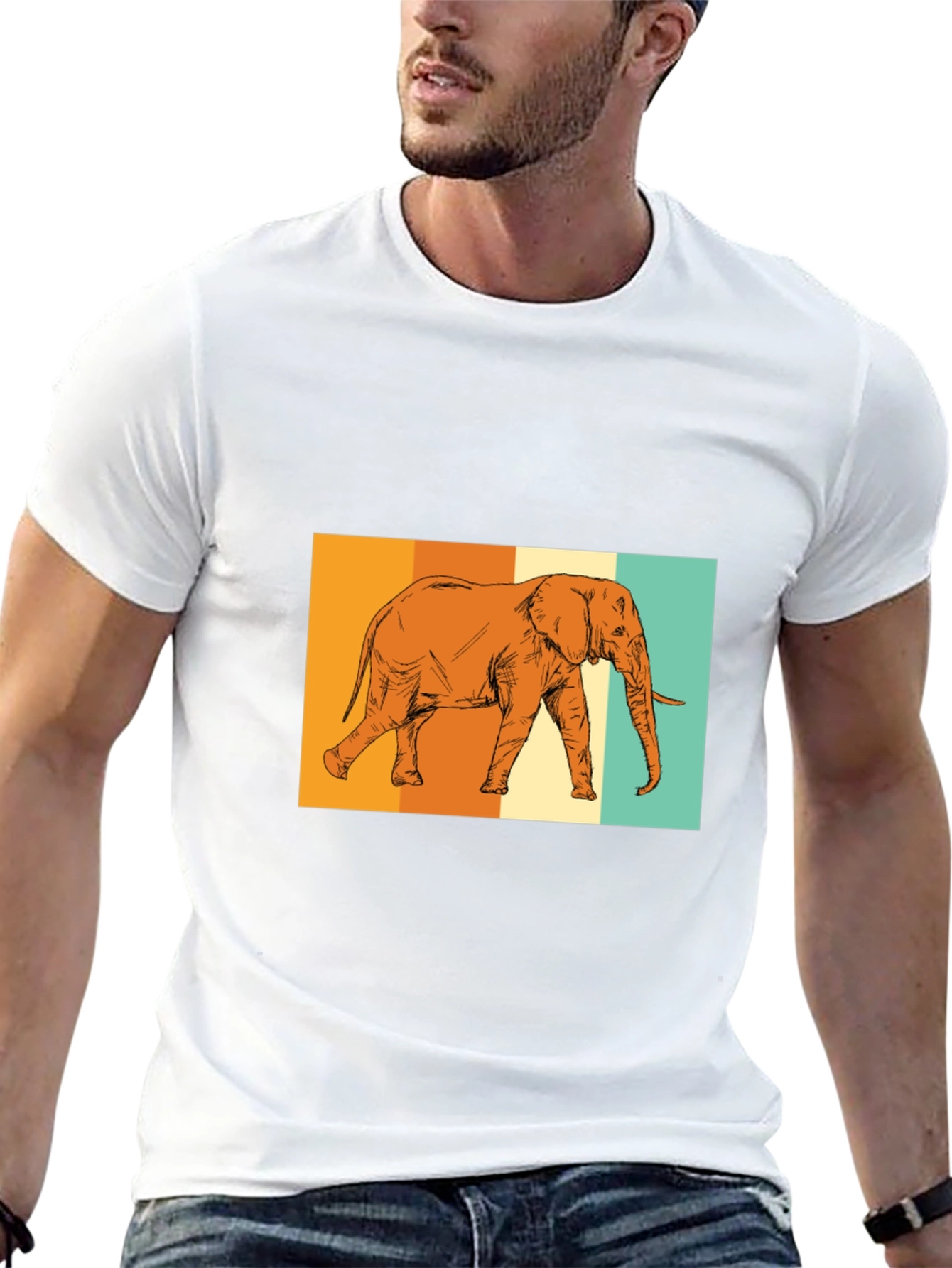 Elephant Graphic Tee - Stylish Black T-Shirt