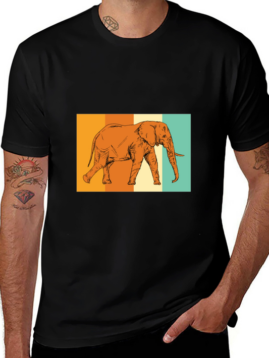 Elephant Graphic Tee - Stylish Black T-Shirt