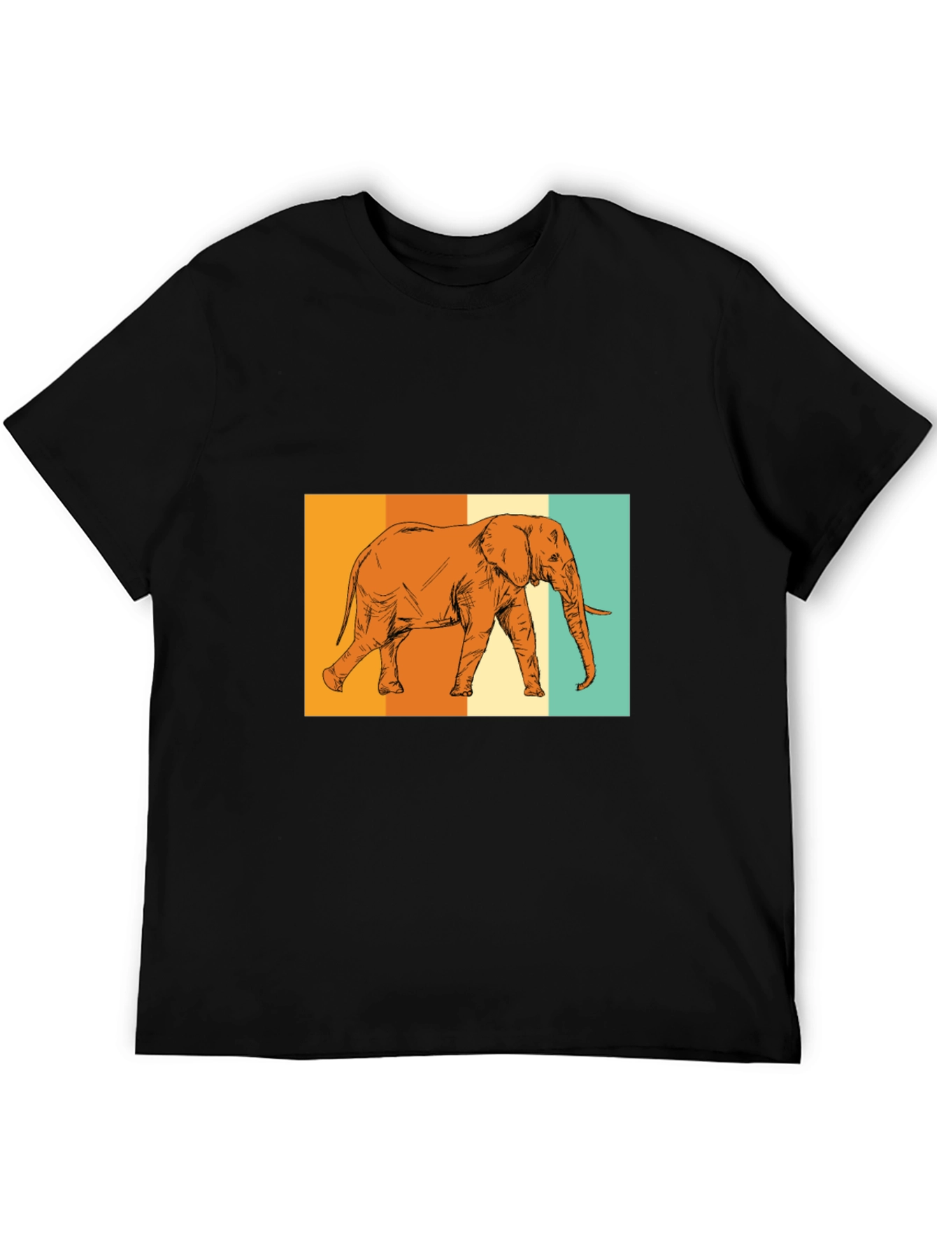 Elephant Graphic Tee - Stylish Black T-Shirt