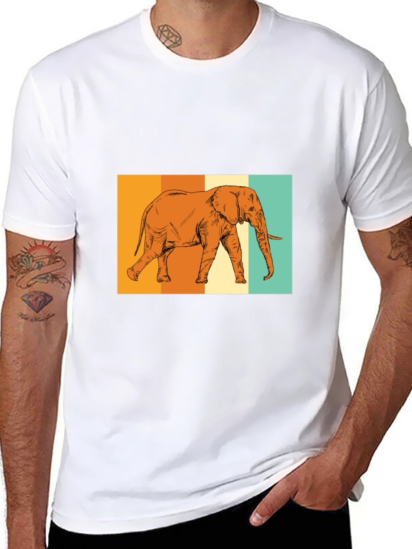 Elephant Graphic Tee - Stylish Black T-Shirt