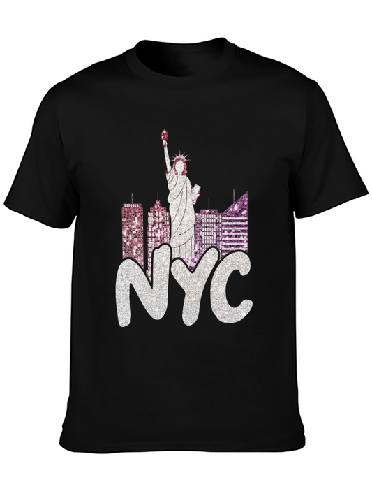 NYC Statue of Liberty Graphic Tee - Black