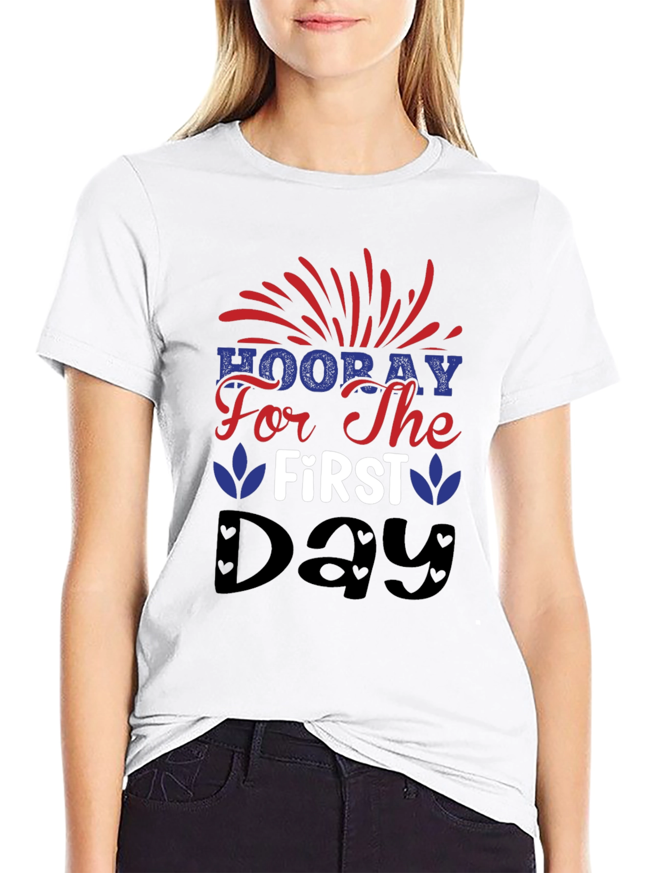 Patriotic Hooray First Day Graphic Tee