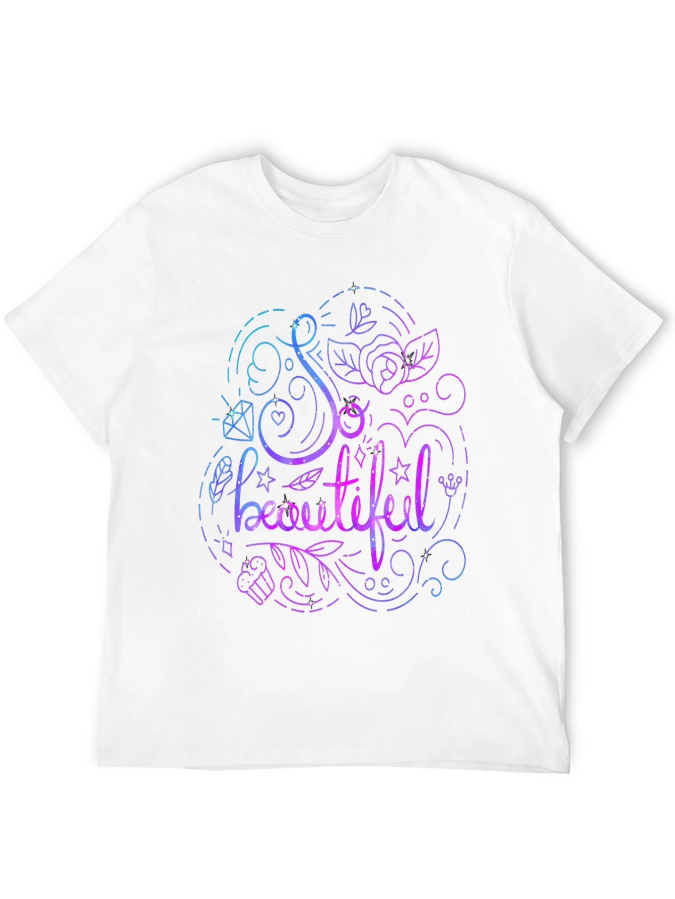 So Beautiful Graphic Print Black T-Shirt