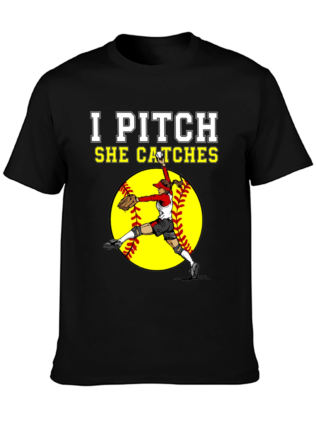 I Pitch She Catches Graphic Tee