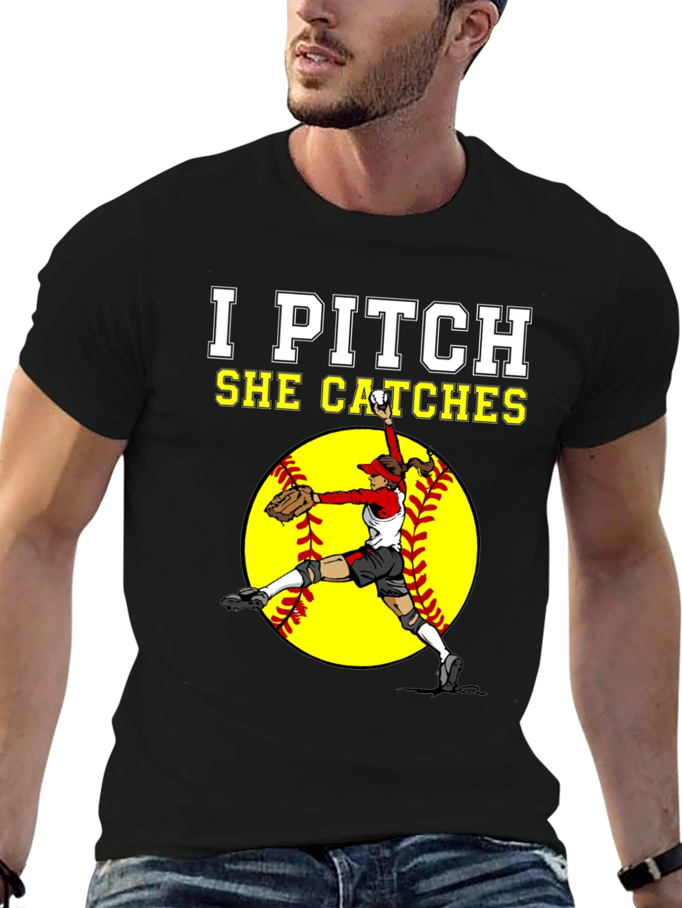 I Pitch She Catches Graphic Tee