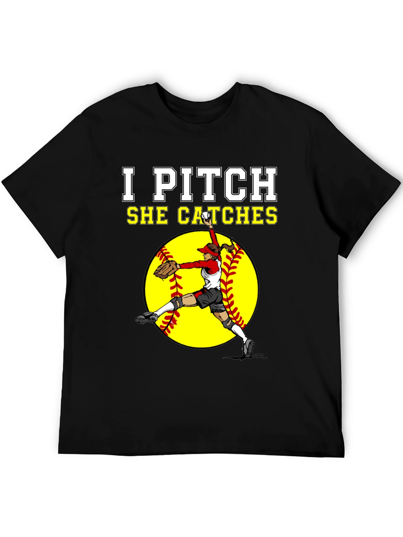 I Pitch She Catches Graphic Tee