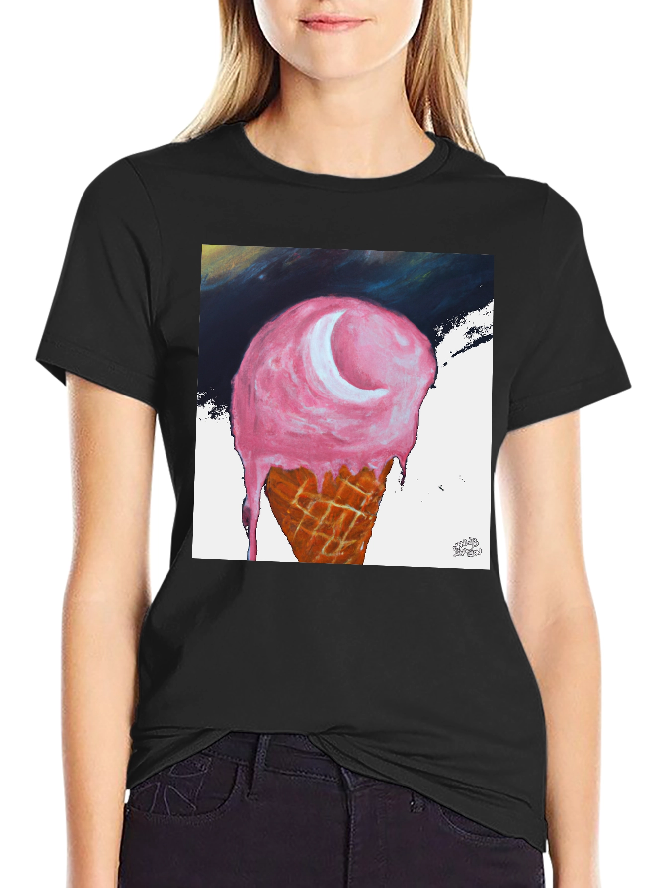 Ice Cream Moon Graphic Tee - Unisex