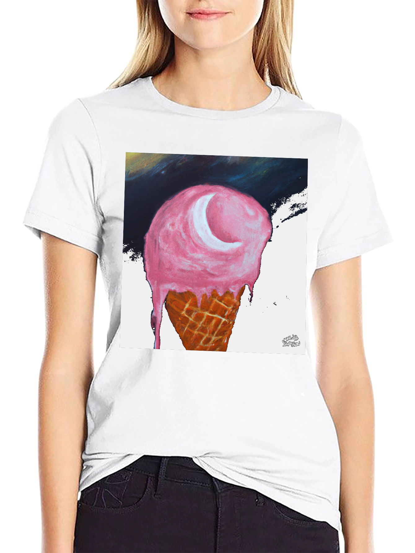 Ice Cream Moon Graphic Tee - Unisex
