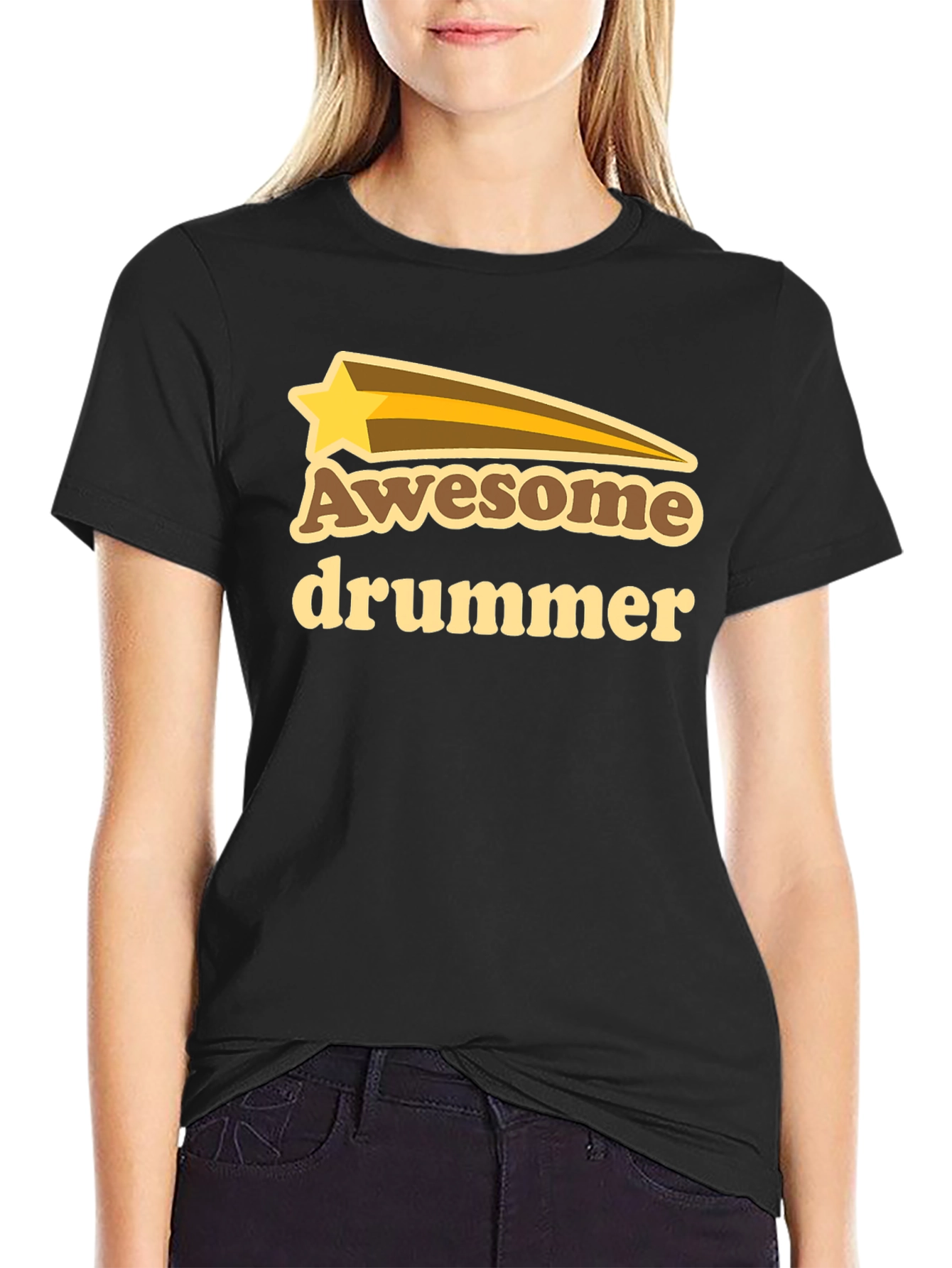 Awesome Drummer T-Shirt - Retro Style