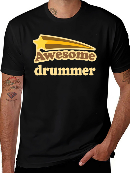 Awesome Drummer T-Shirt - Retro Style