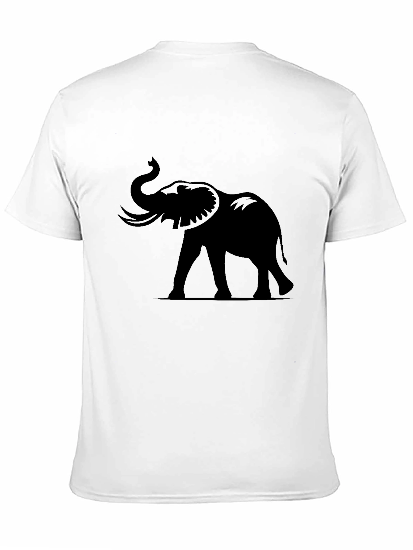 Elephant Silhouette Black T-Shirt