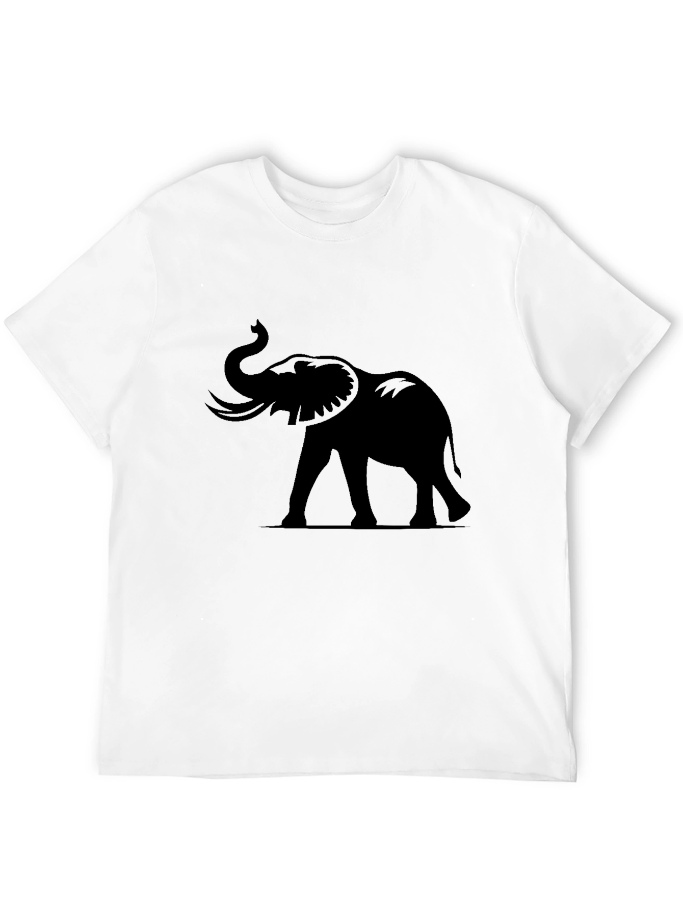 Elephant Silhouette Black T-Shirt
