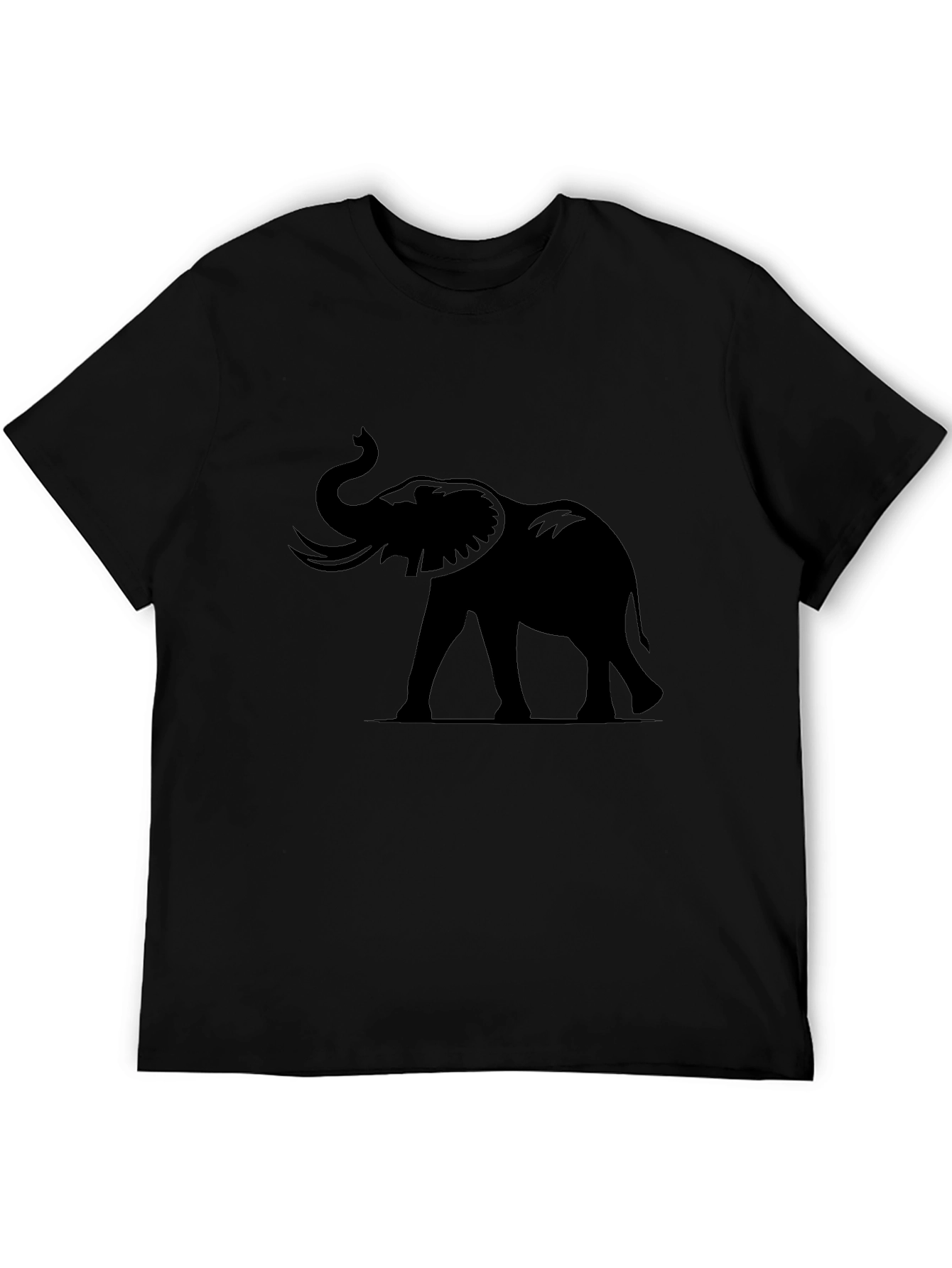 Elephant Silhouette Black T-Shirt