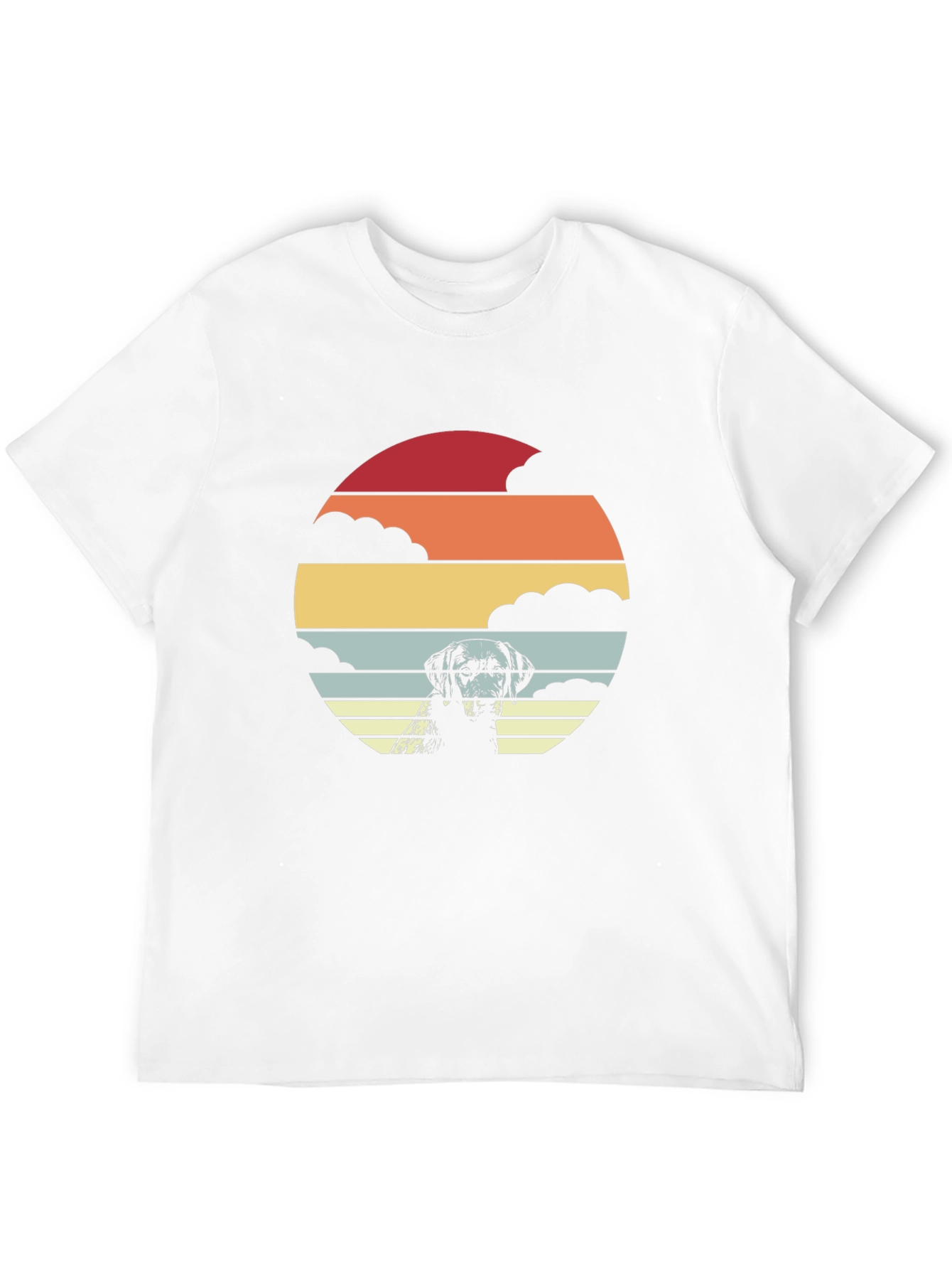 Retro Dog Sunset Graphic T-Shirt