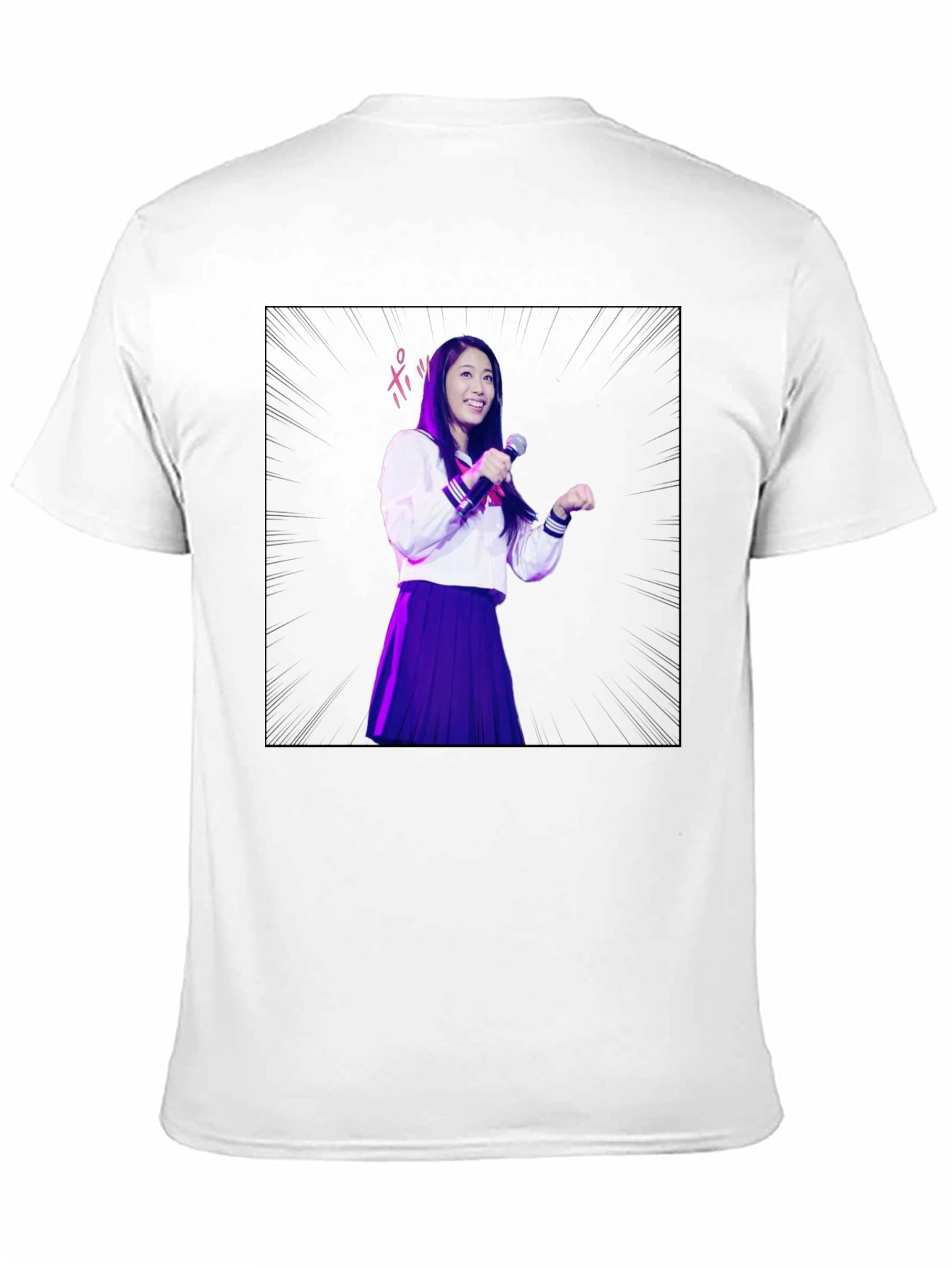 Stylish Black T-Shirt with Anime Girl Graphic