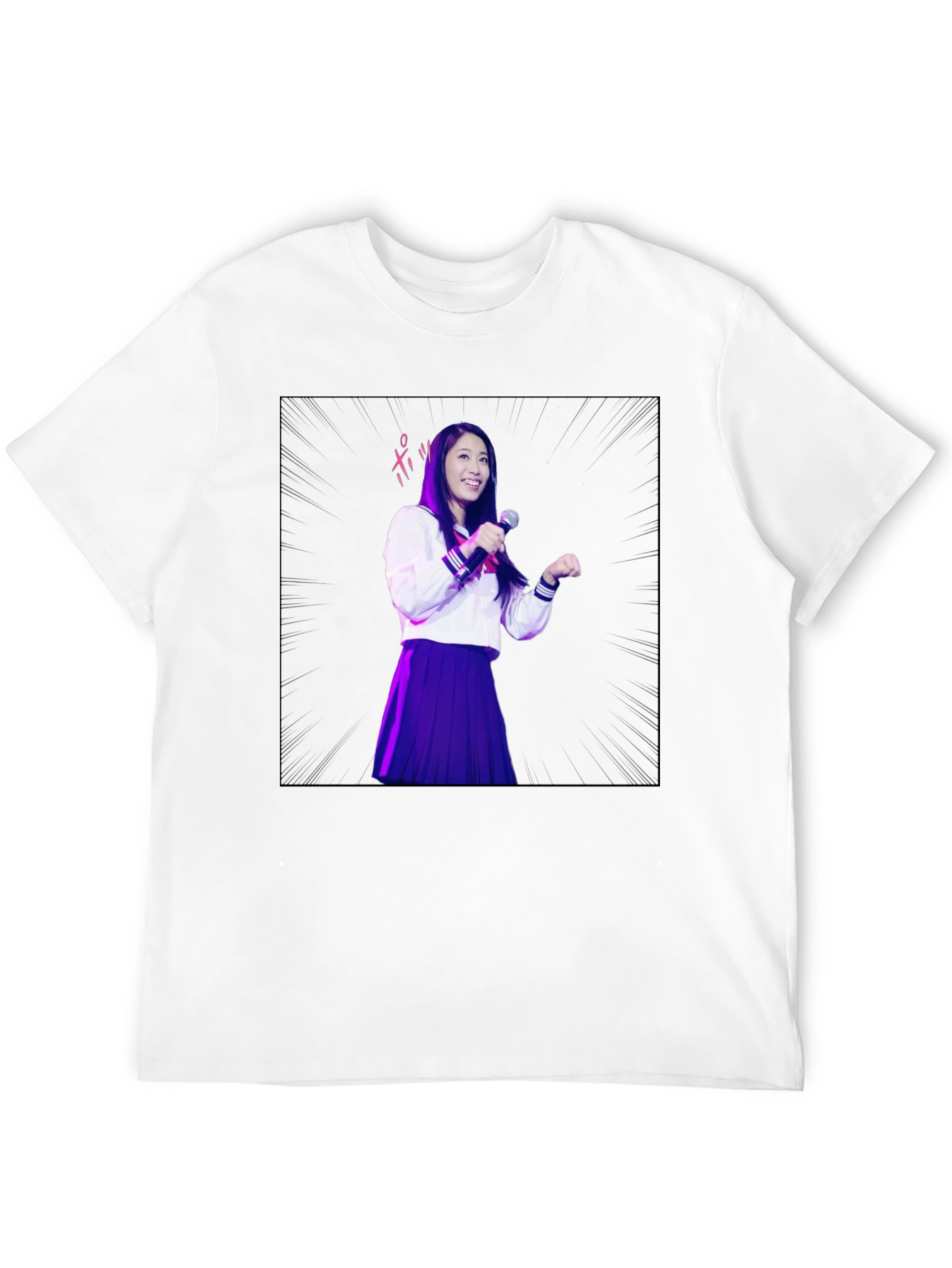 Stylish Black T-Shirt with Anime Girl Graphic