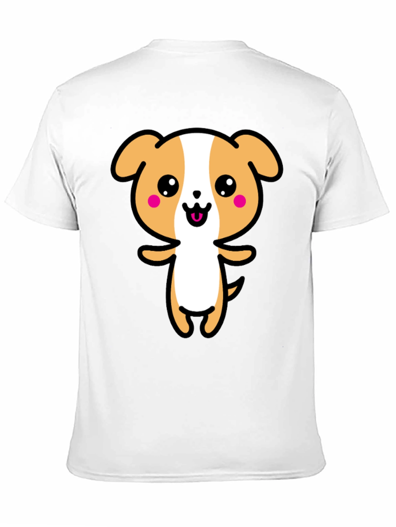 Kawaii Puppy Graphic Black T-Shirt