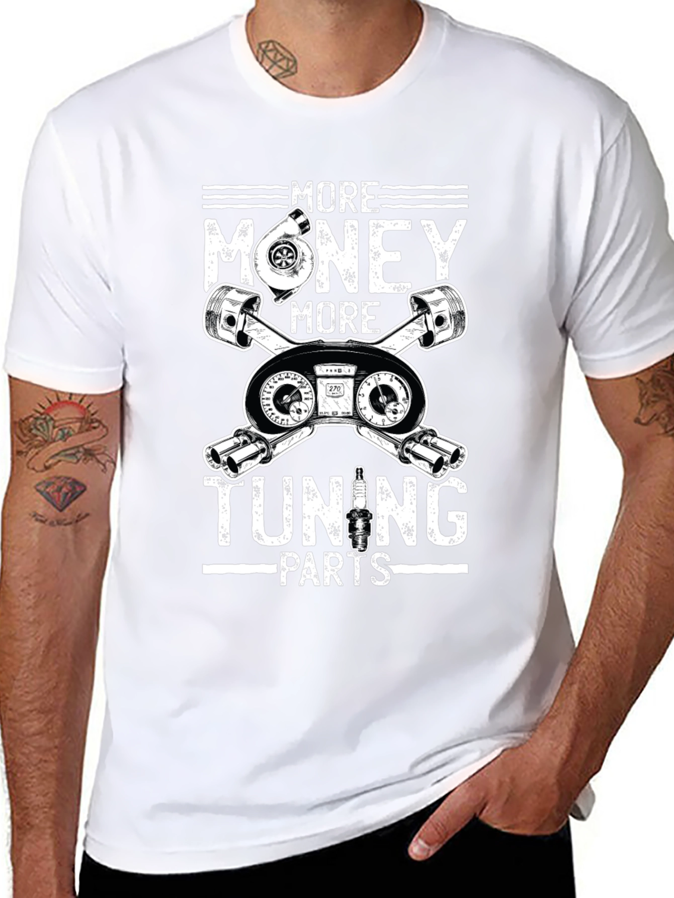 More Money More Tuning Parts Graphic T-Shirt