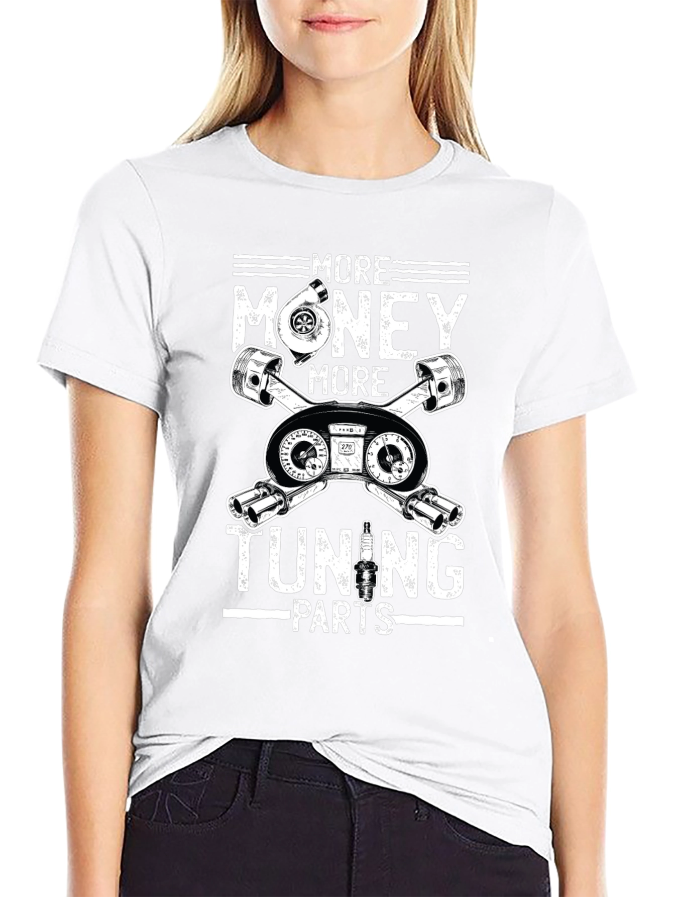 More Money More Tuning Parts Graphic T-Shirt
