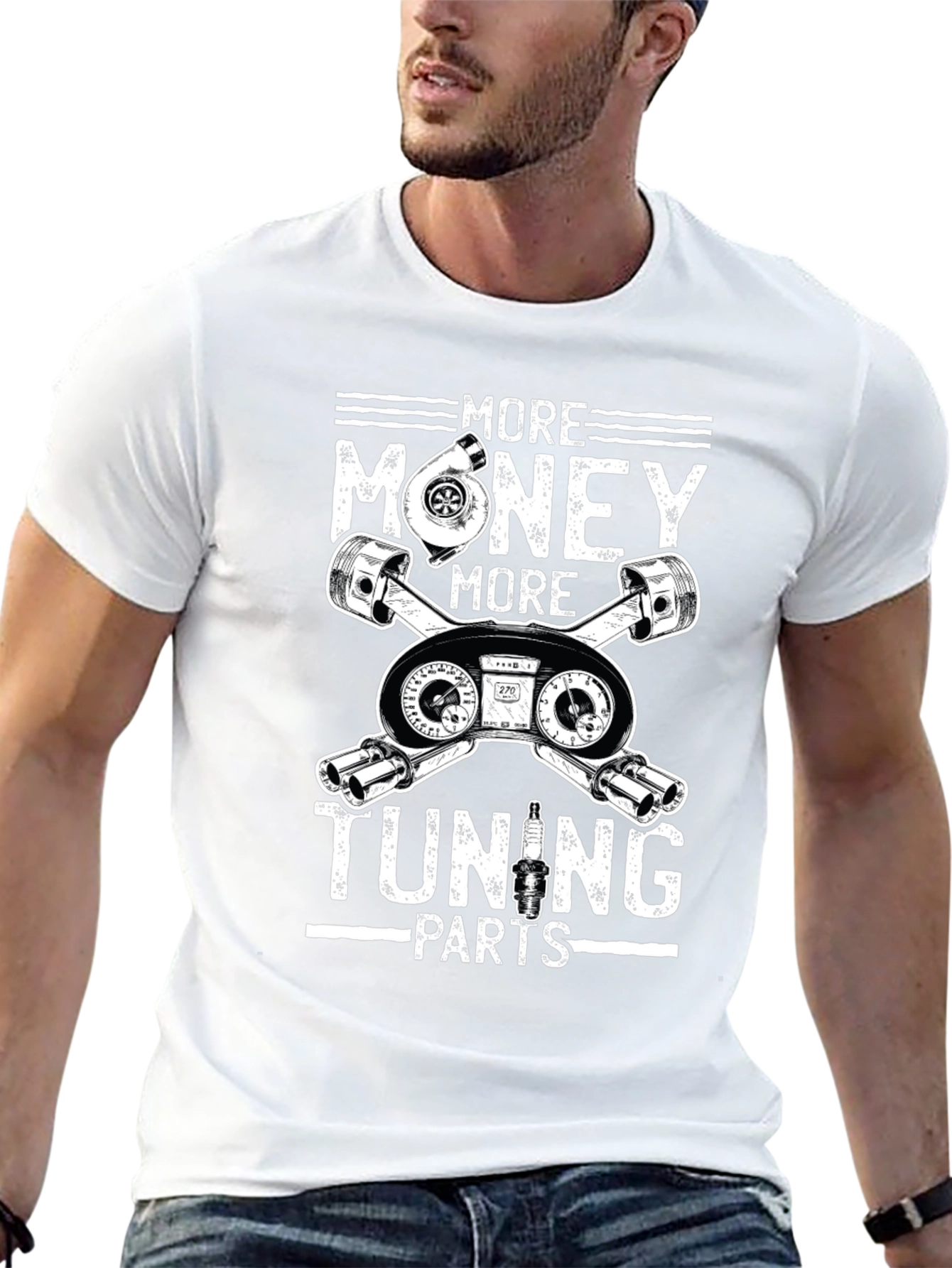 More Money More Tuning Parts Graphic T-Shirt