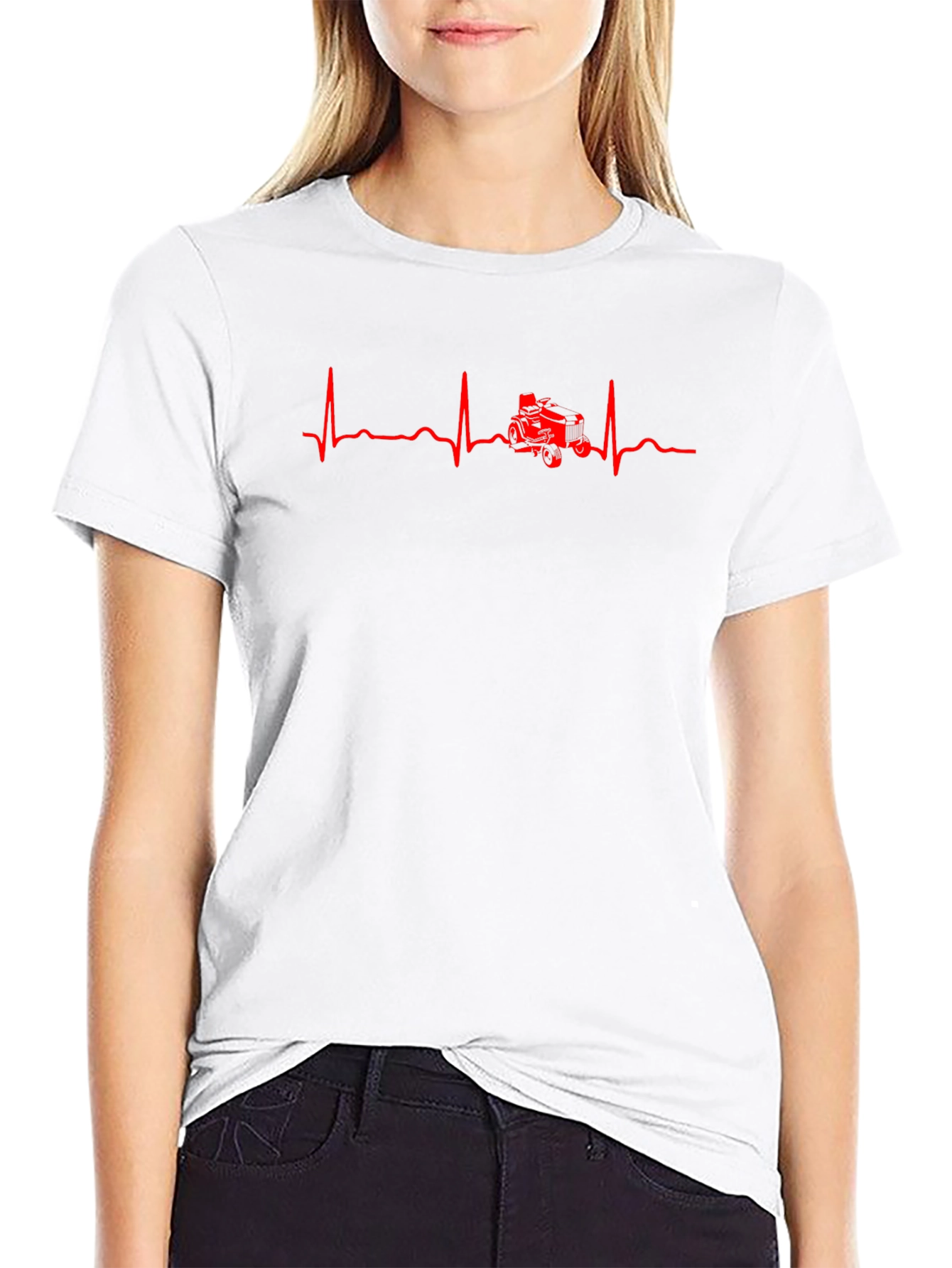 Heartbeat Tractor Graphic Tee - Black