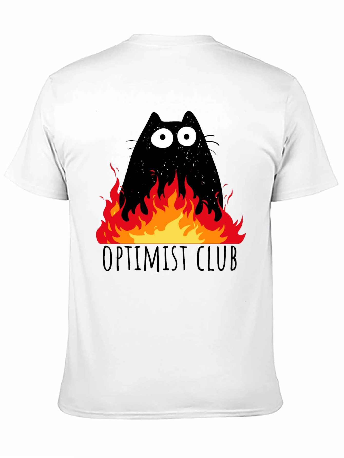 Optimist Club Cat in Flames Graphic T-Shirt