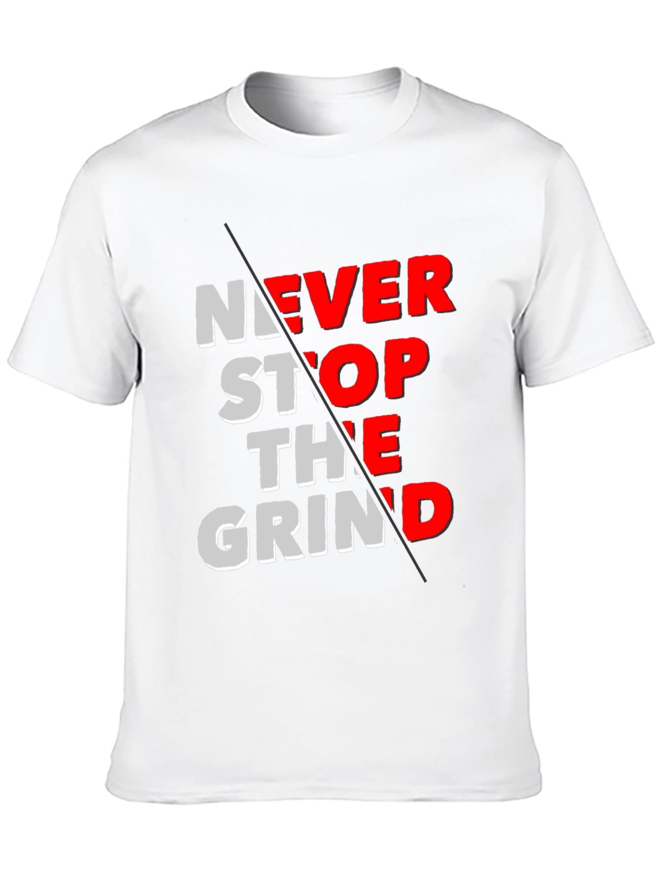Never Stop the Grind Graphic T-Shirt - Black