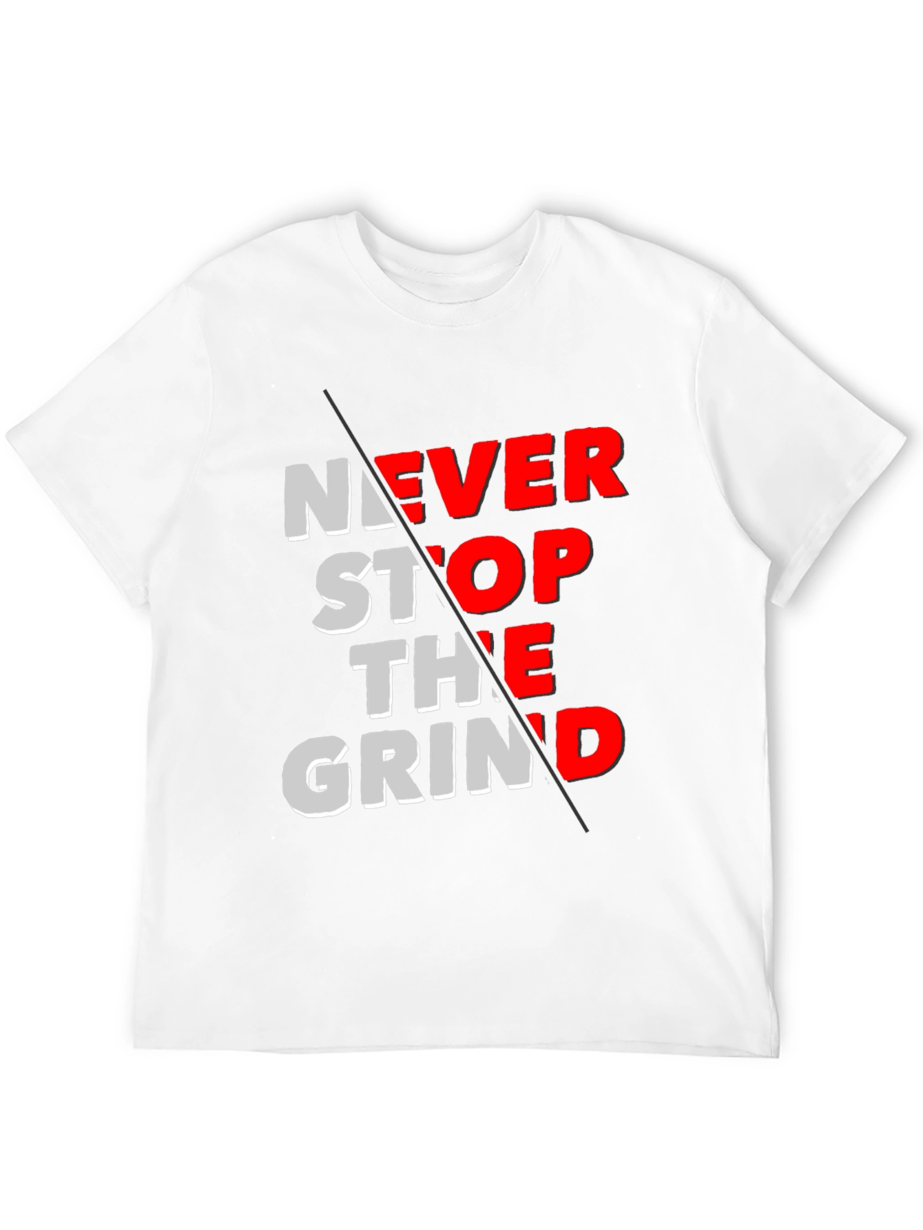 Never Stop the Grind Graphic T-Shirt - Black