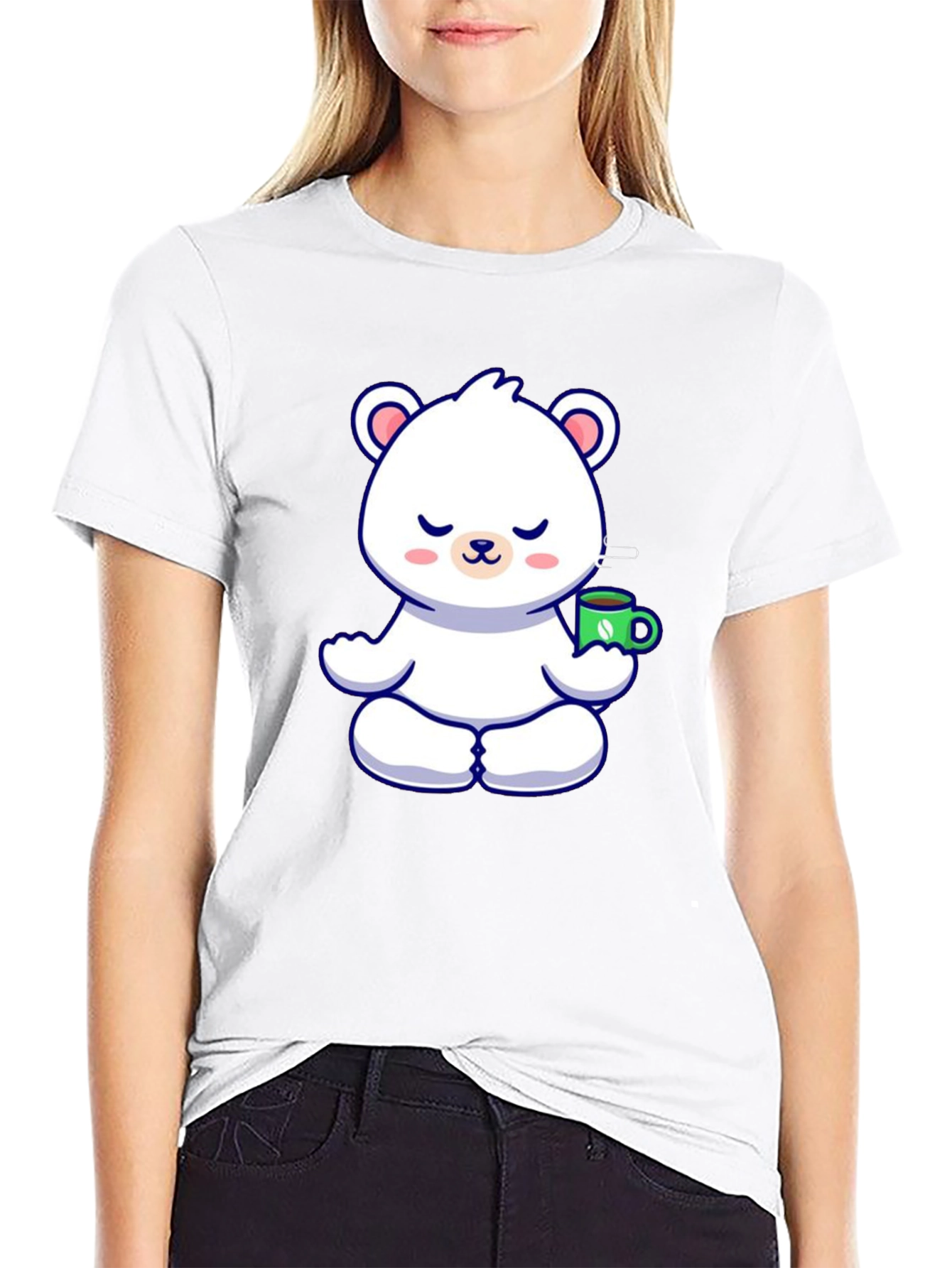 Meditating Bear Coffee T-Shirt