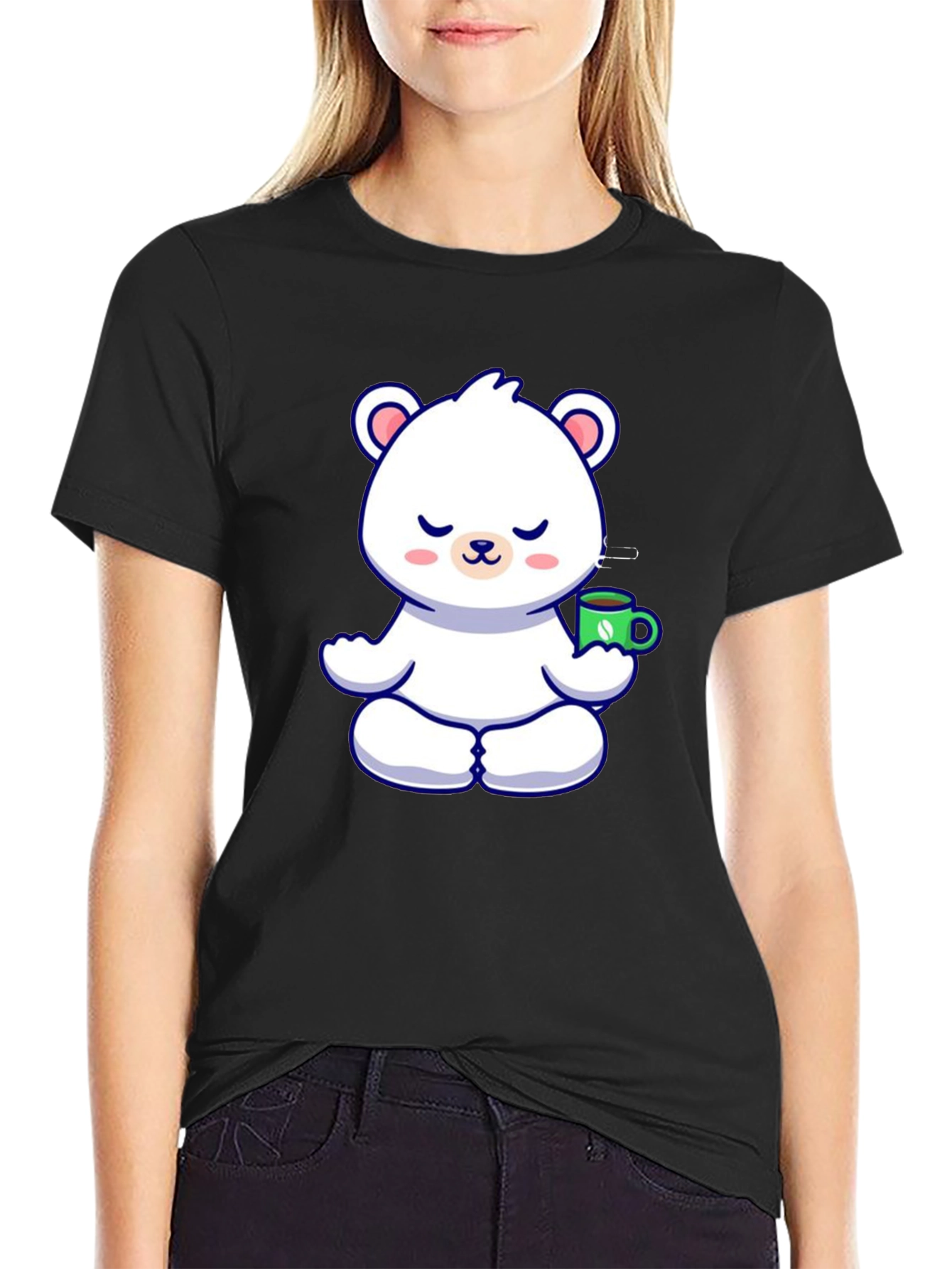 Meditating Bear Coffee T-Shirt