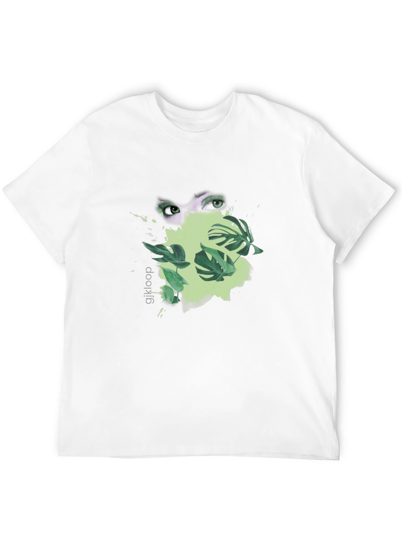 Eye & Leaf Graphic Black Tee