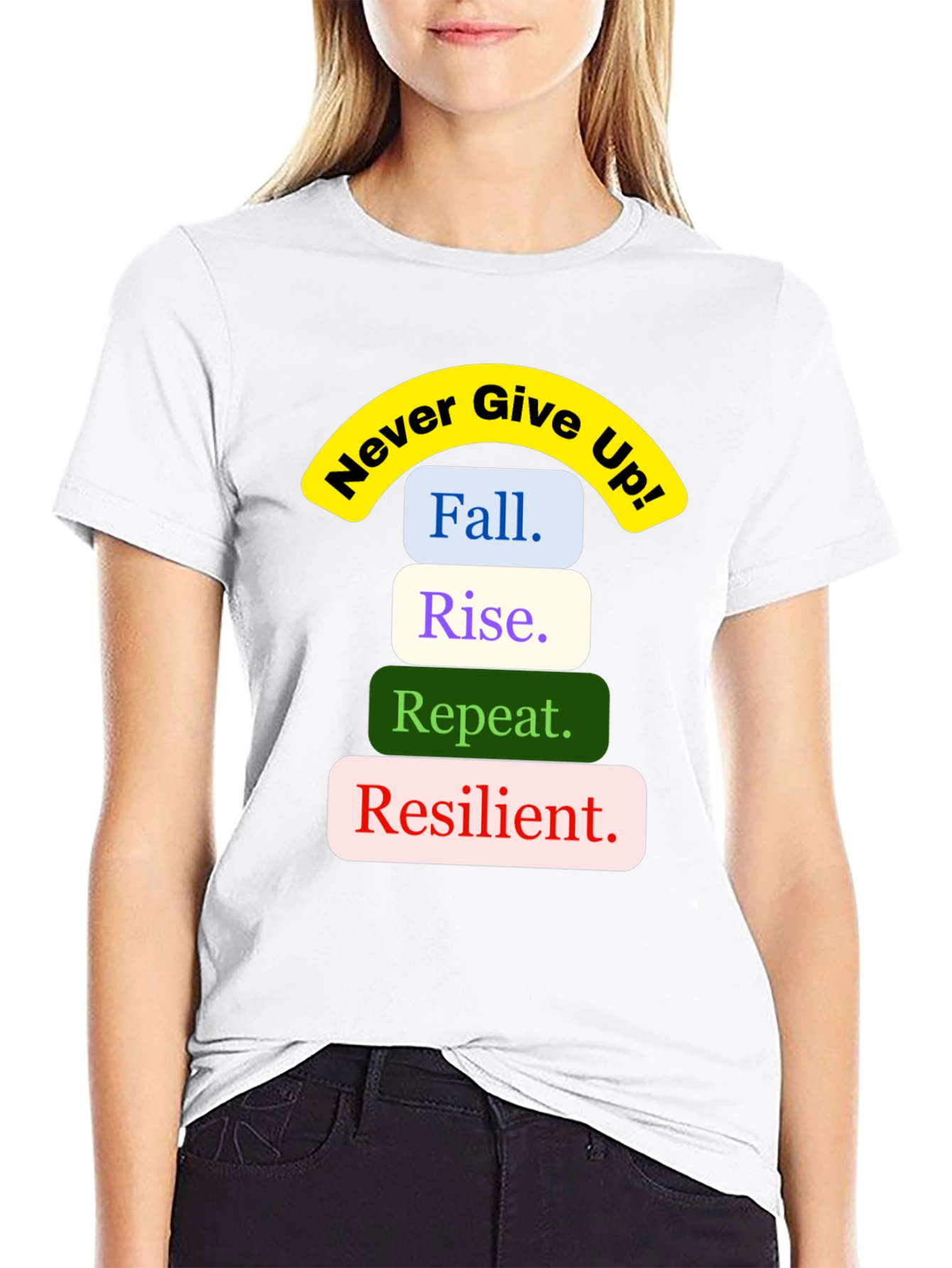 Inspirational Never Give Up Graphic Tee