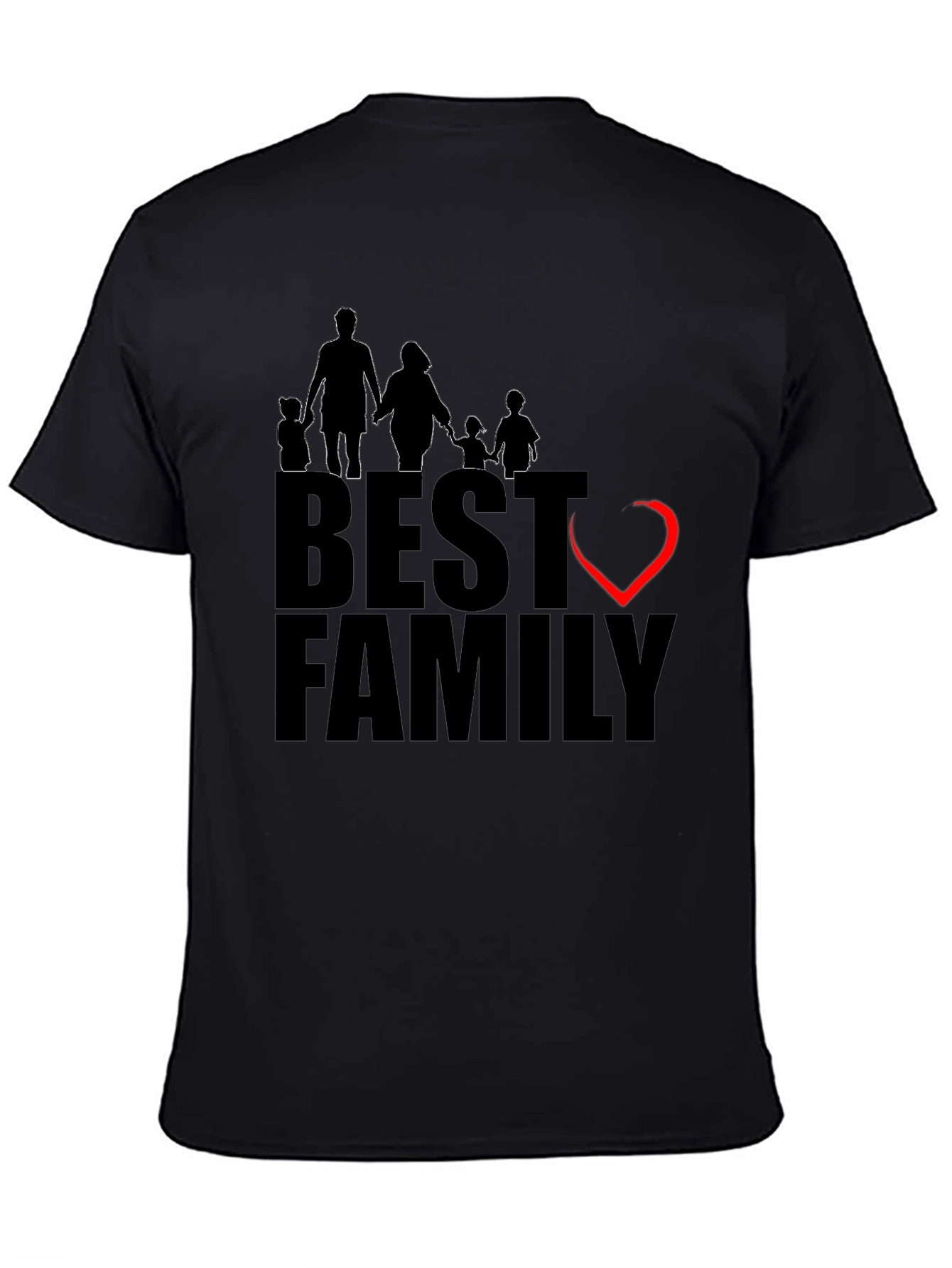 Best Family Graphic T-Shirt - Black Cotton Tee