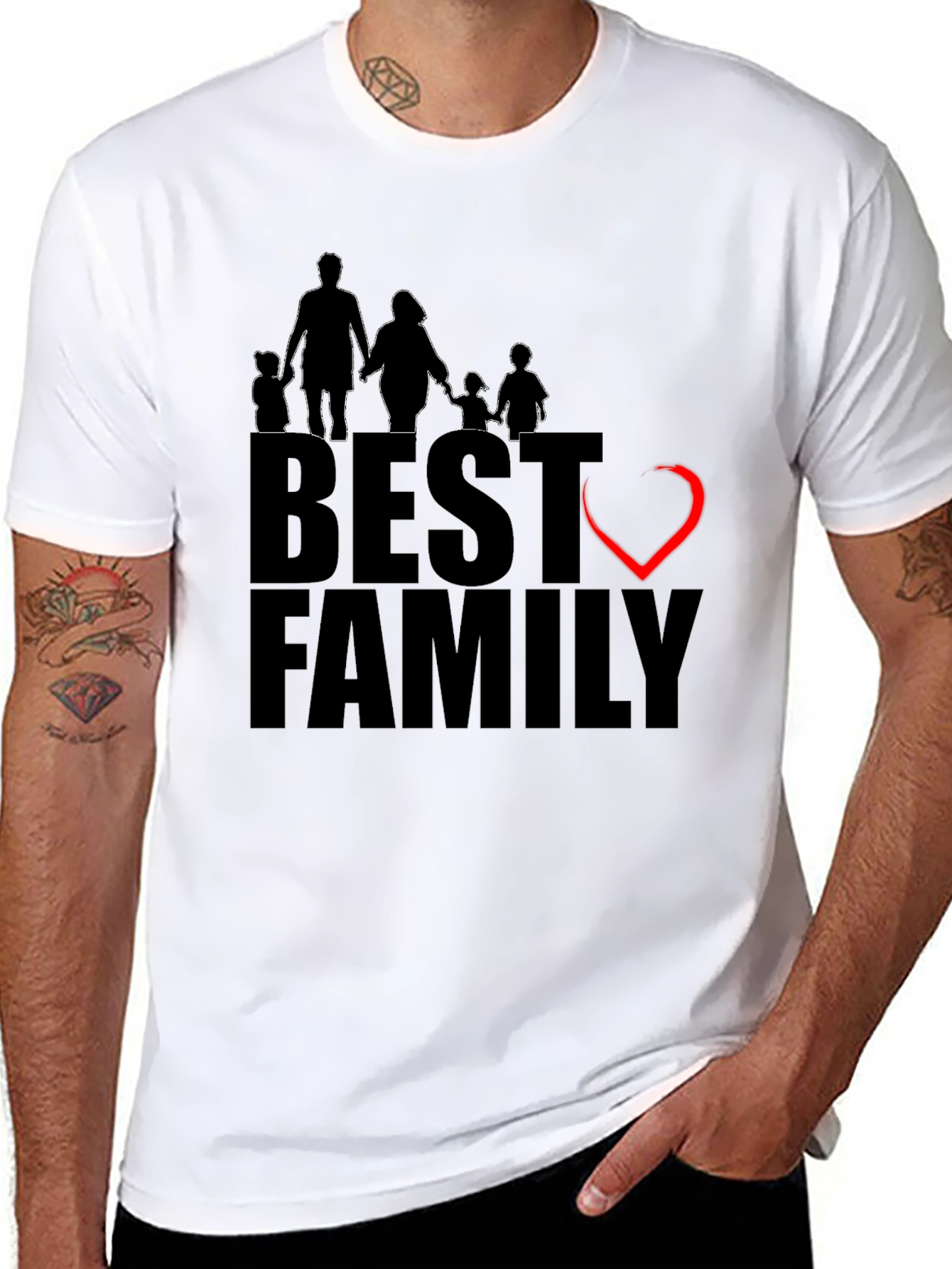 Best Family Graphic T-Shirt - Black Cotton Tee