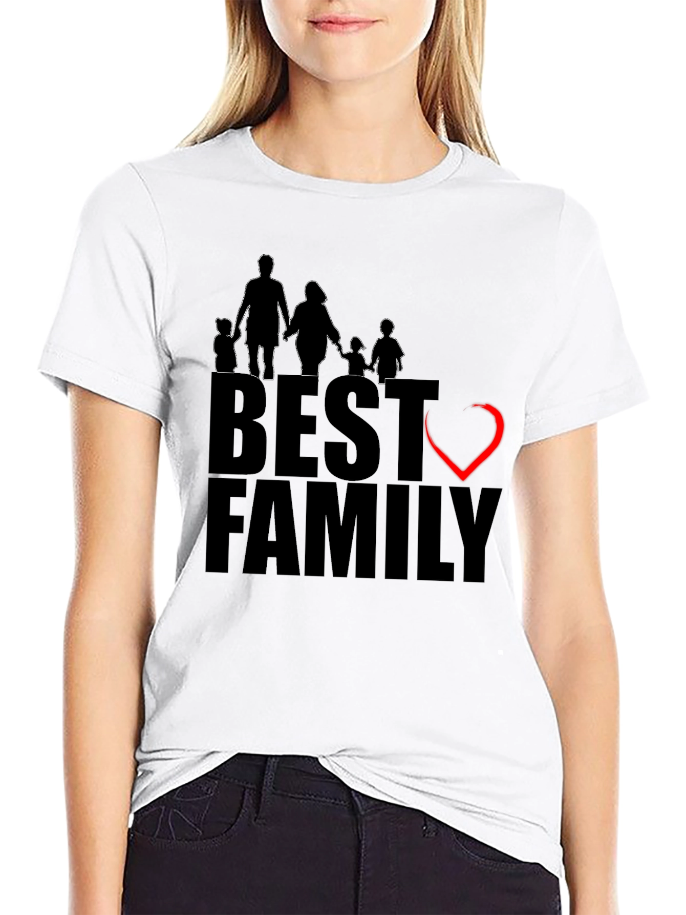 Best Family Graphic T-Shirt - Black Cotton Tee
