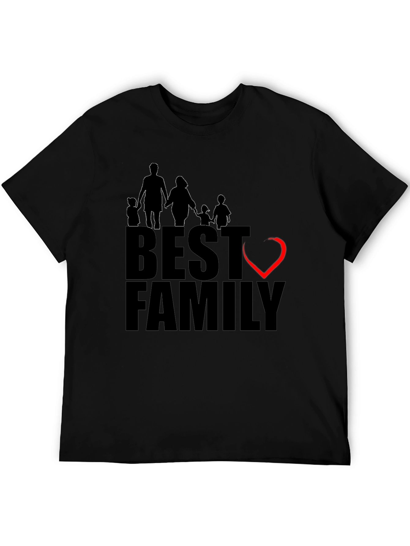 Best Family Graphic T-Shirt - Black Cotton Tee