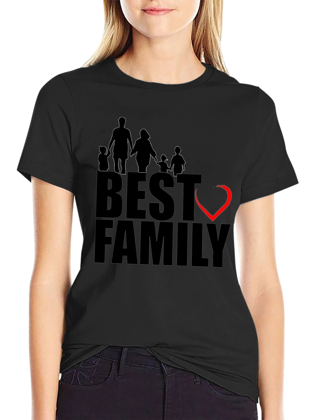 Best Family Graphic T-Shirt - Black Cotton Tee