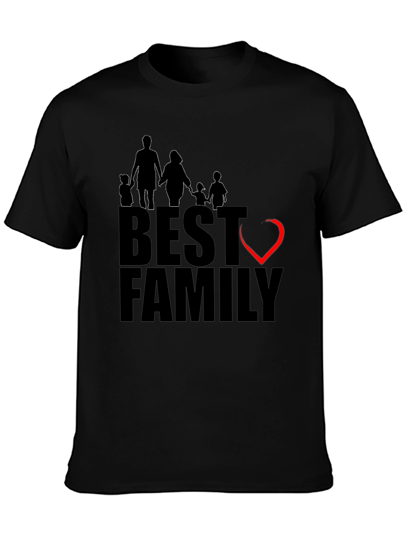Best Family Graphic T-Shirt - Black Cotton Tee