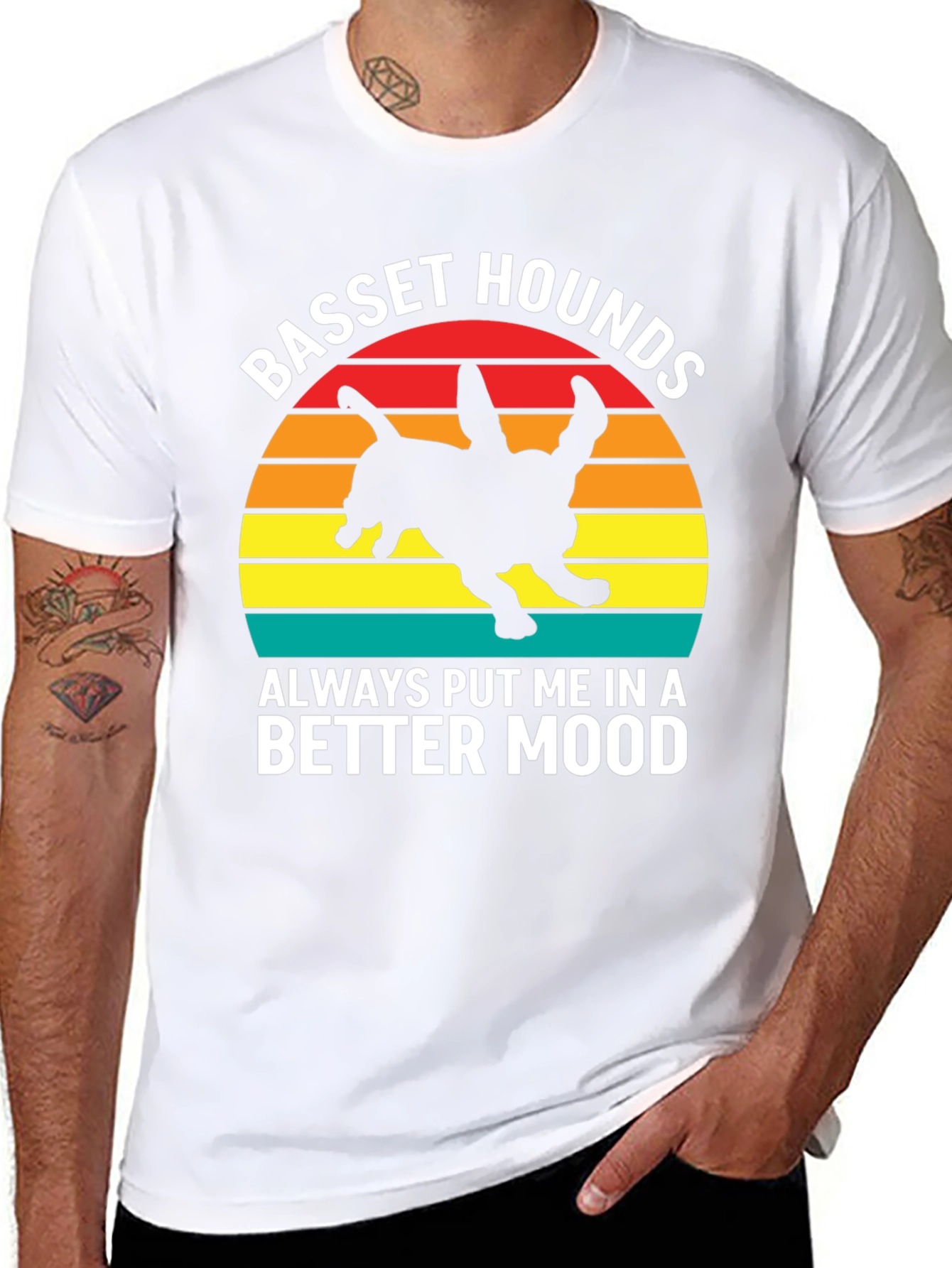 Basset Hound Mood T-Shirt - Dog Lover Tee