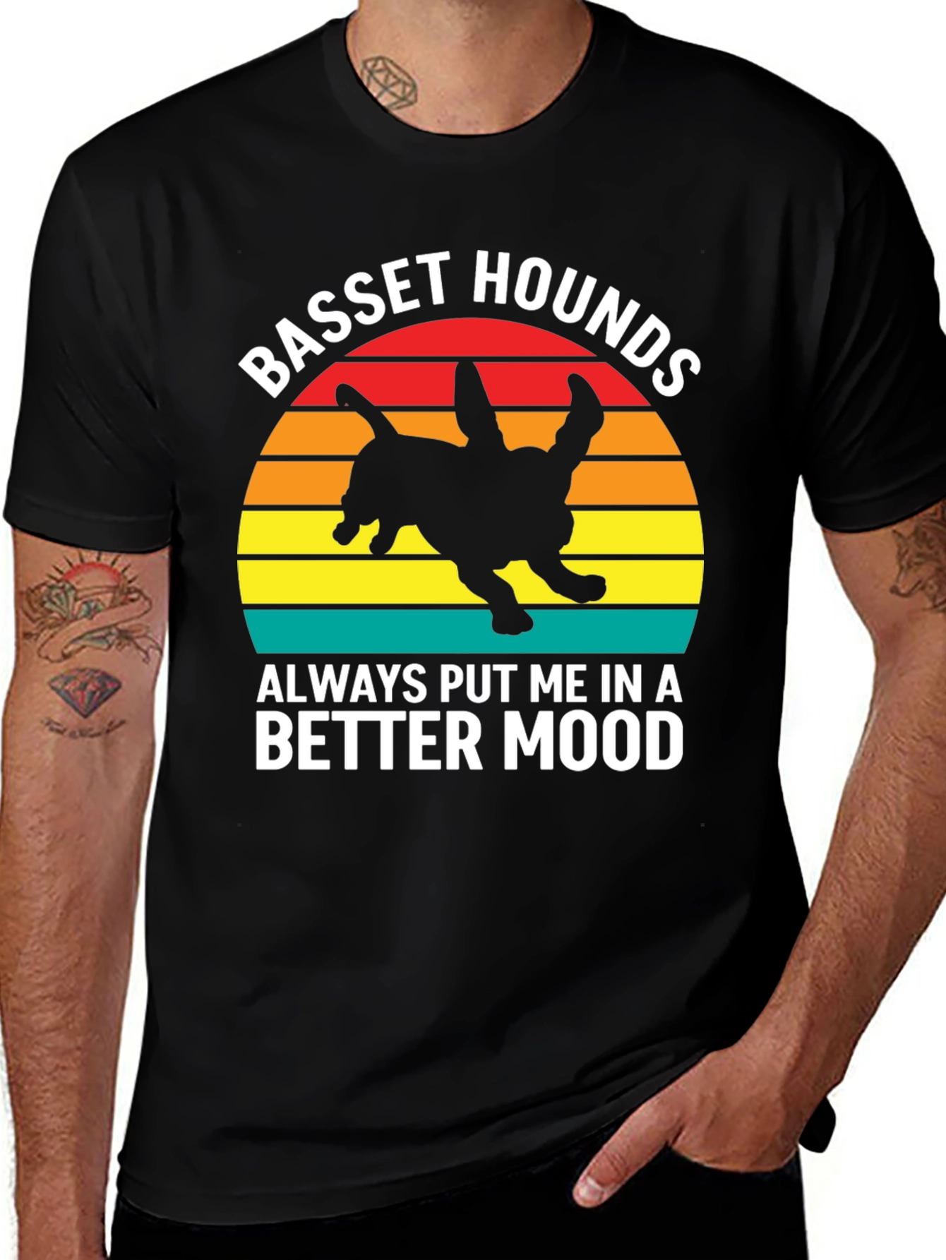Basset Hound Mood T-Shirt - Dog Lover Tee