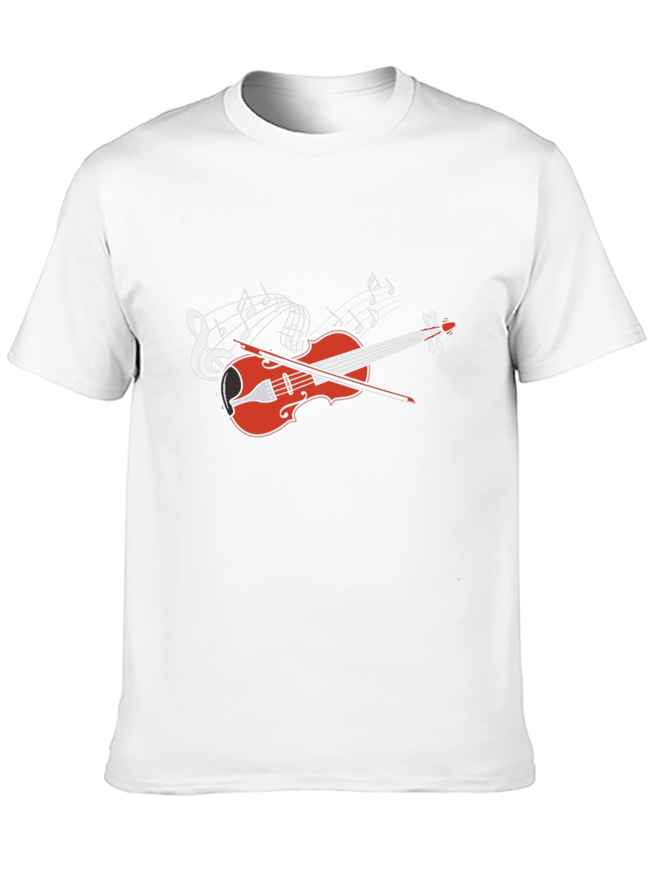 Musical Violin Graphic T-Shirt - Black